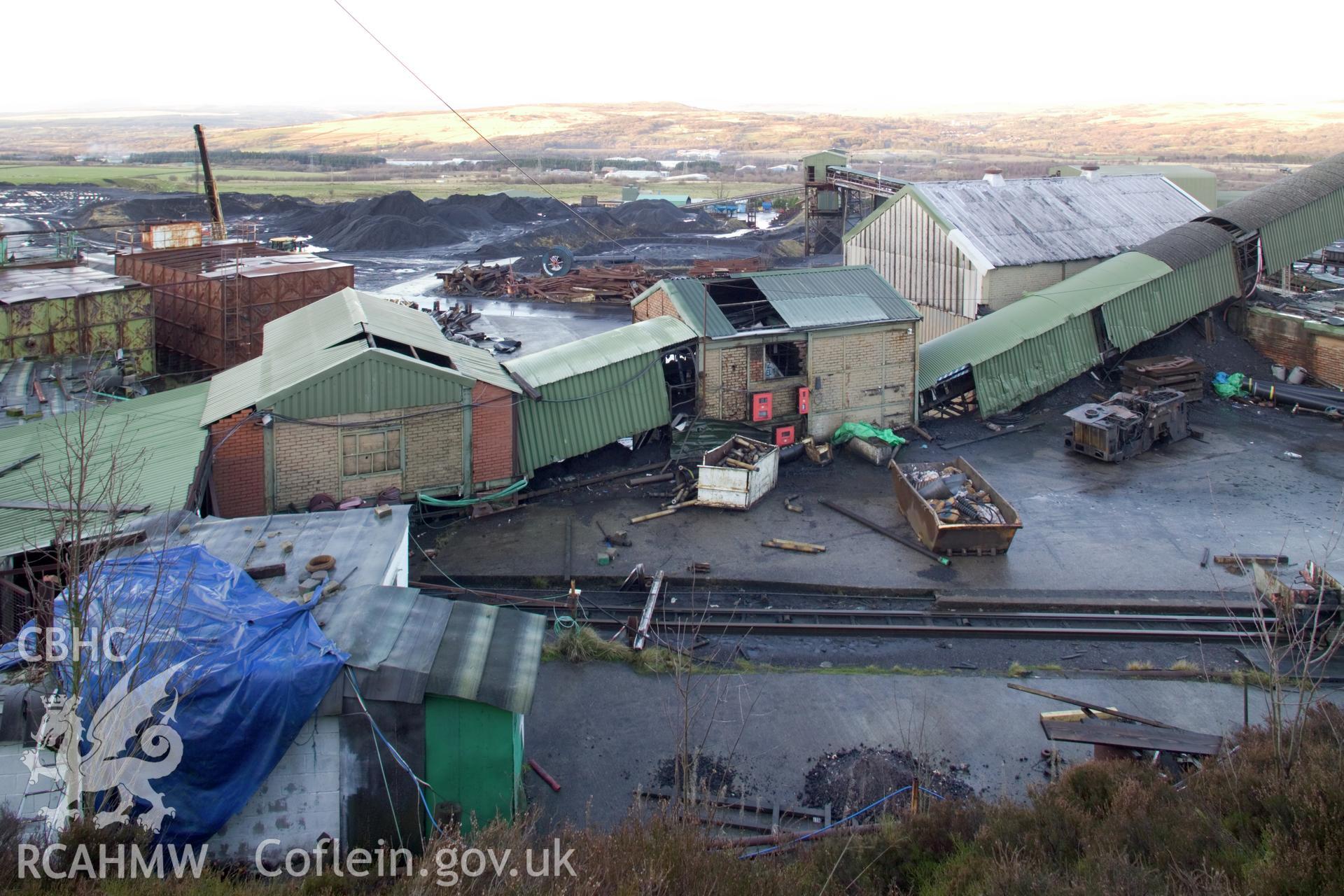 Drift entry from south, coal conveyors in centre of image.