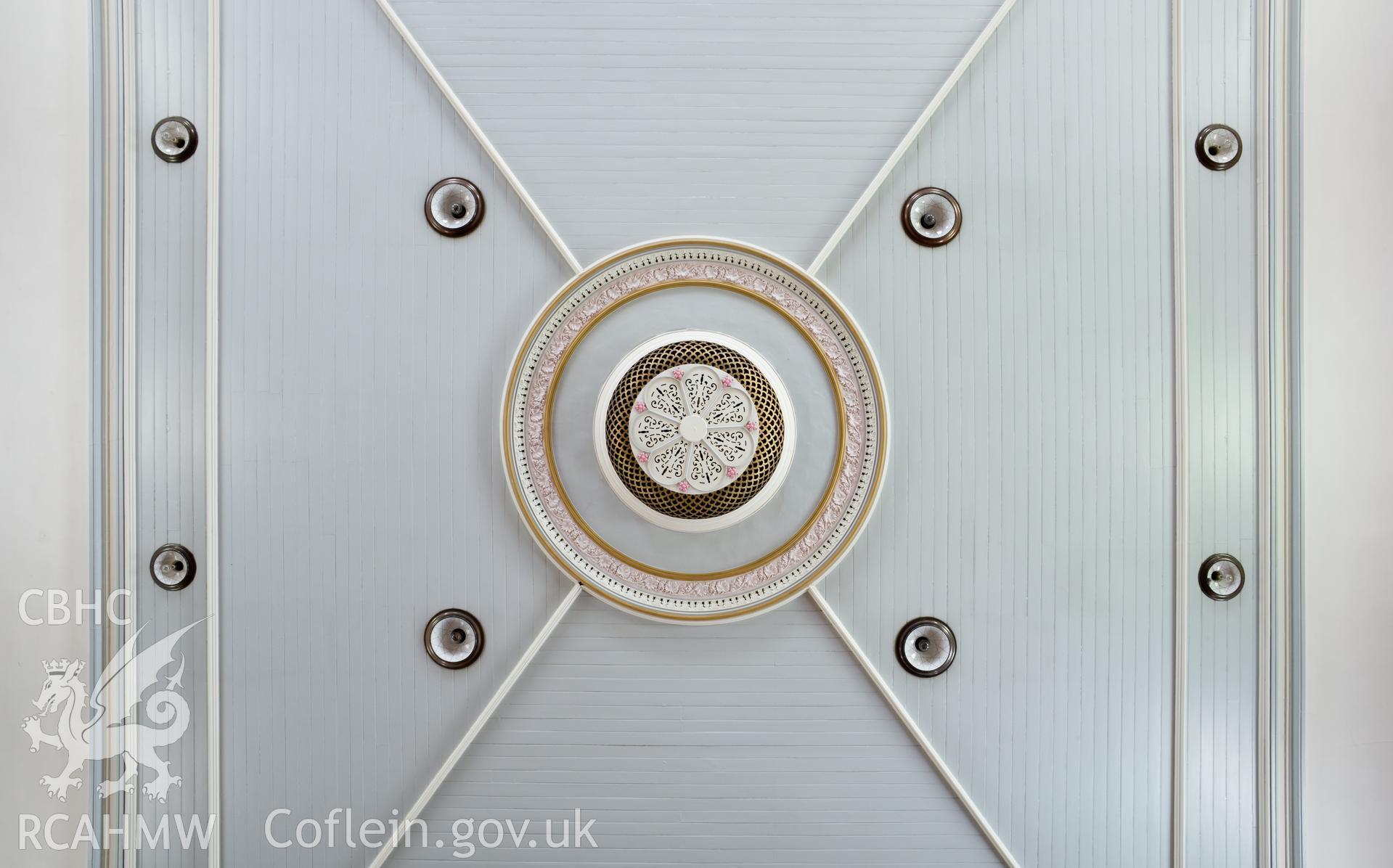 Detail of central ceiling rose.