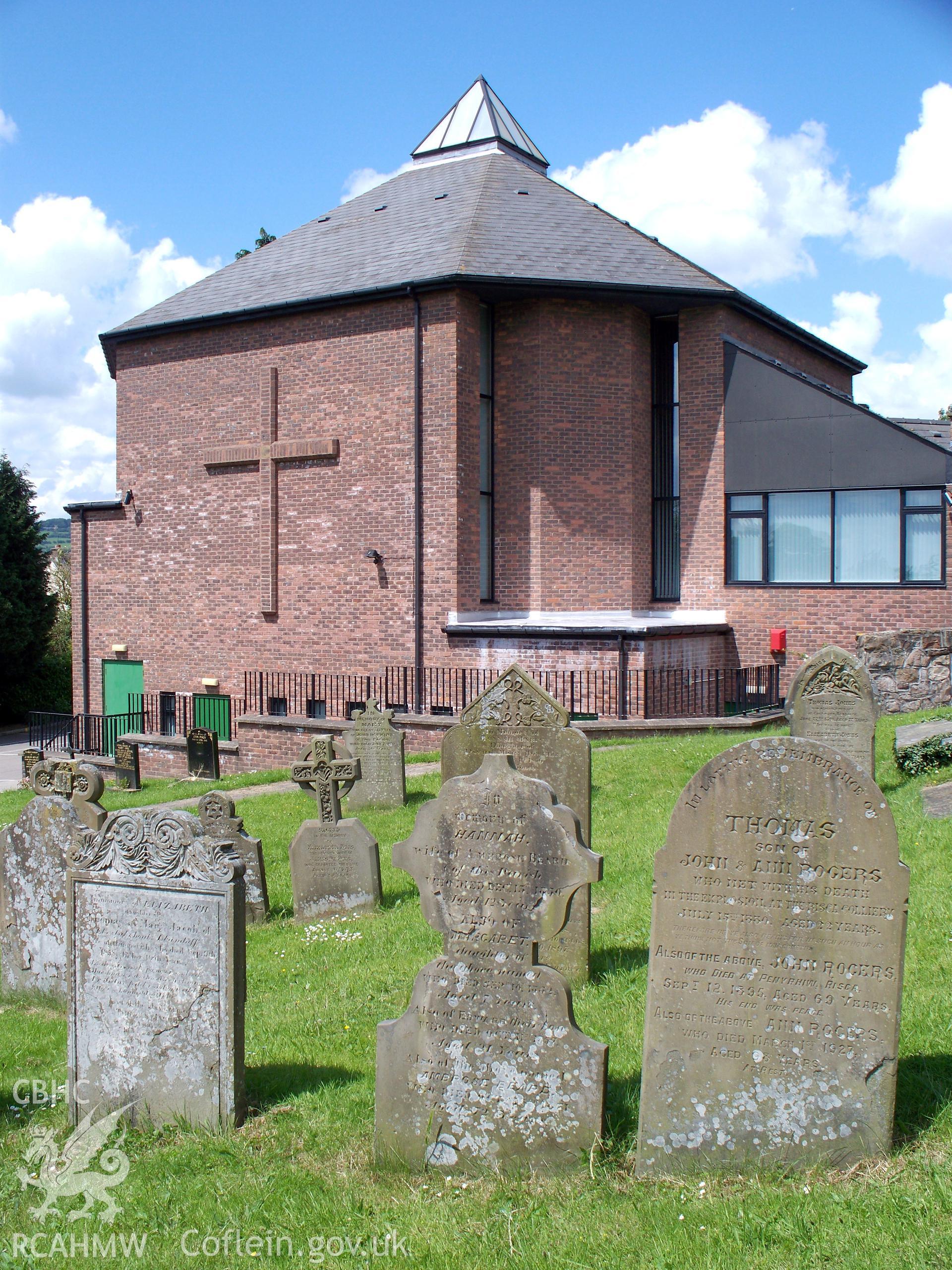 Rear south-western wall of chapel from the burial yard.