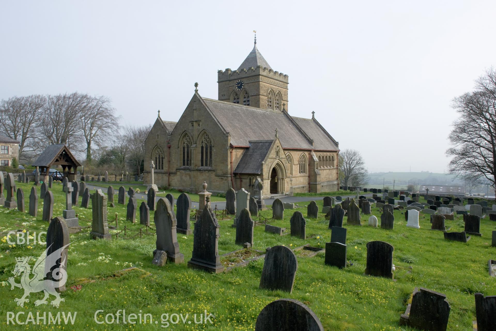 Exterior from south, distant viewpoint.