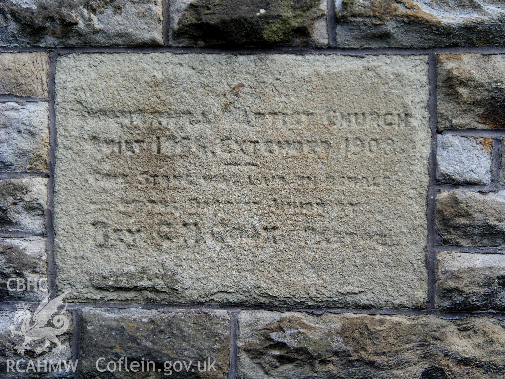 1908 foundation stone on NW front.