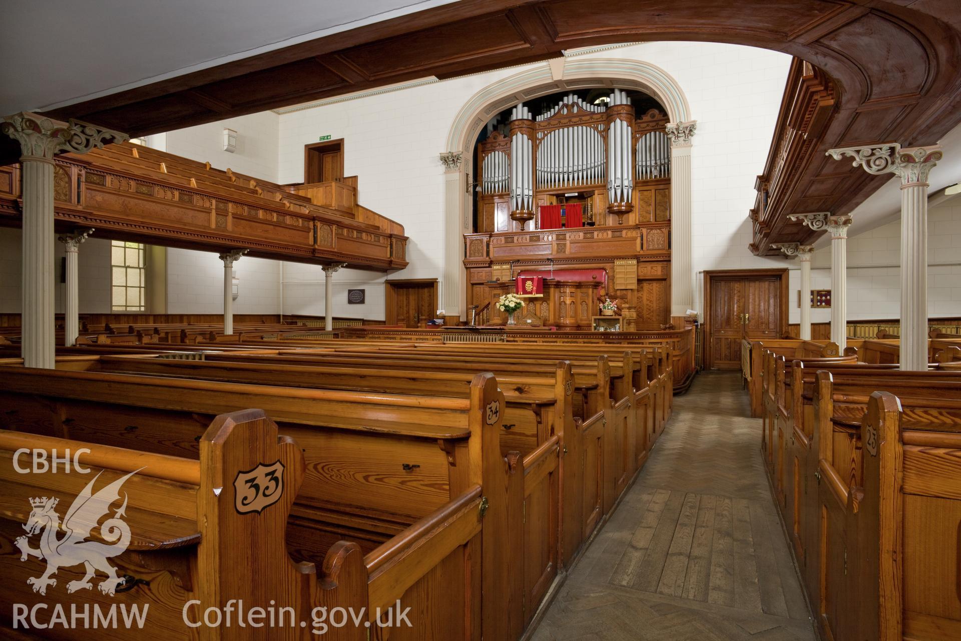Interior from ground floor towards Sedd Fawr from west.