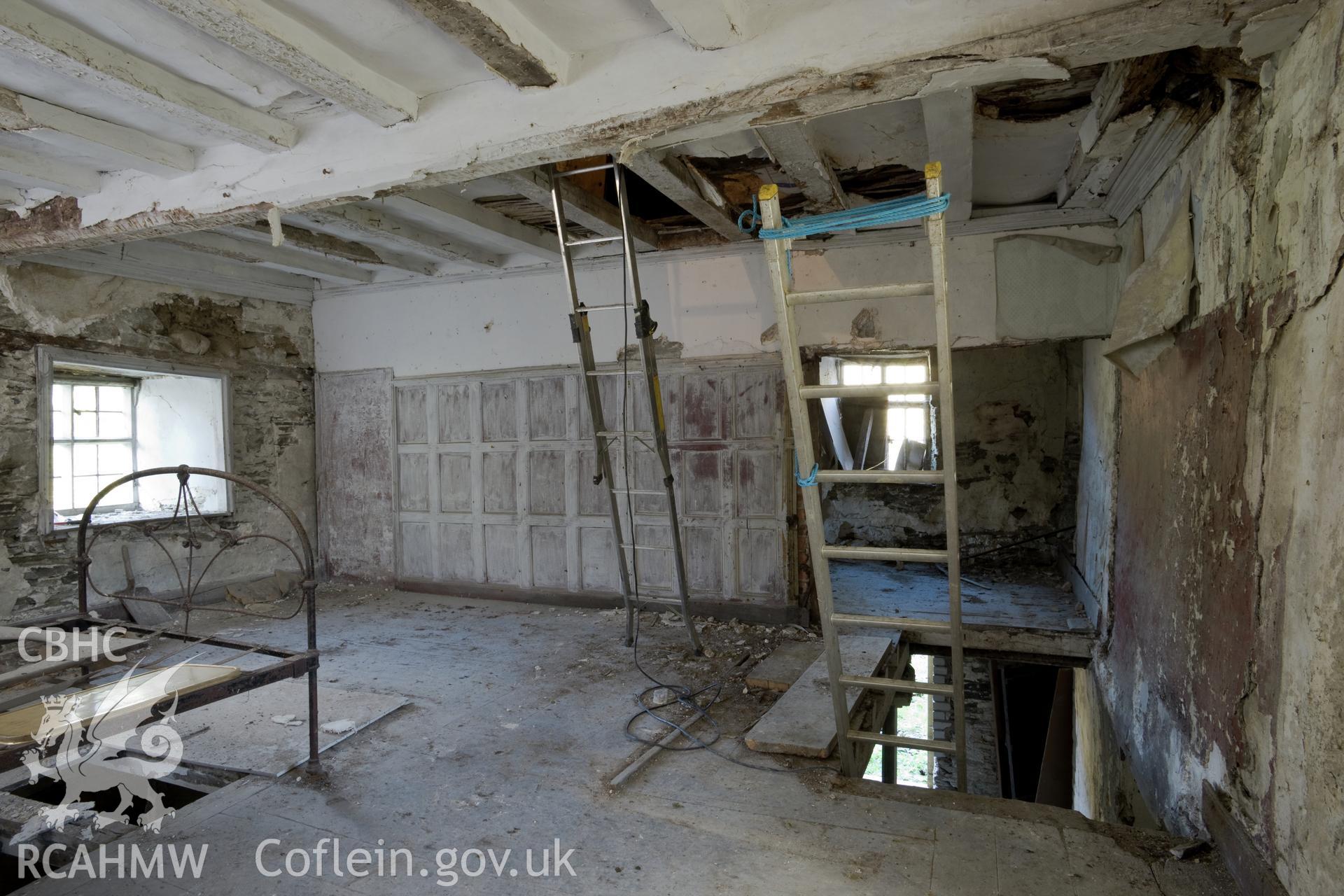 Interior, first floor, chamber over Hall looking north.