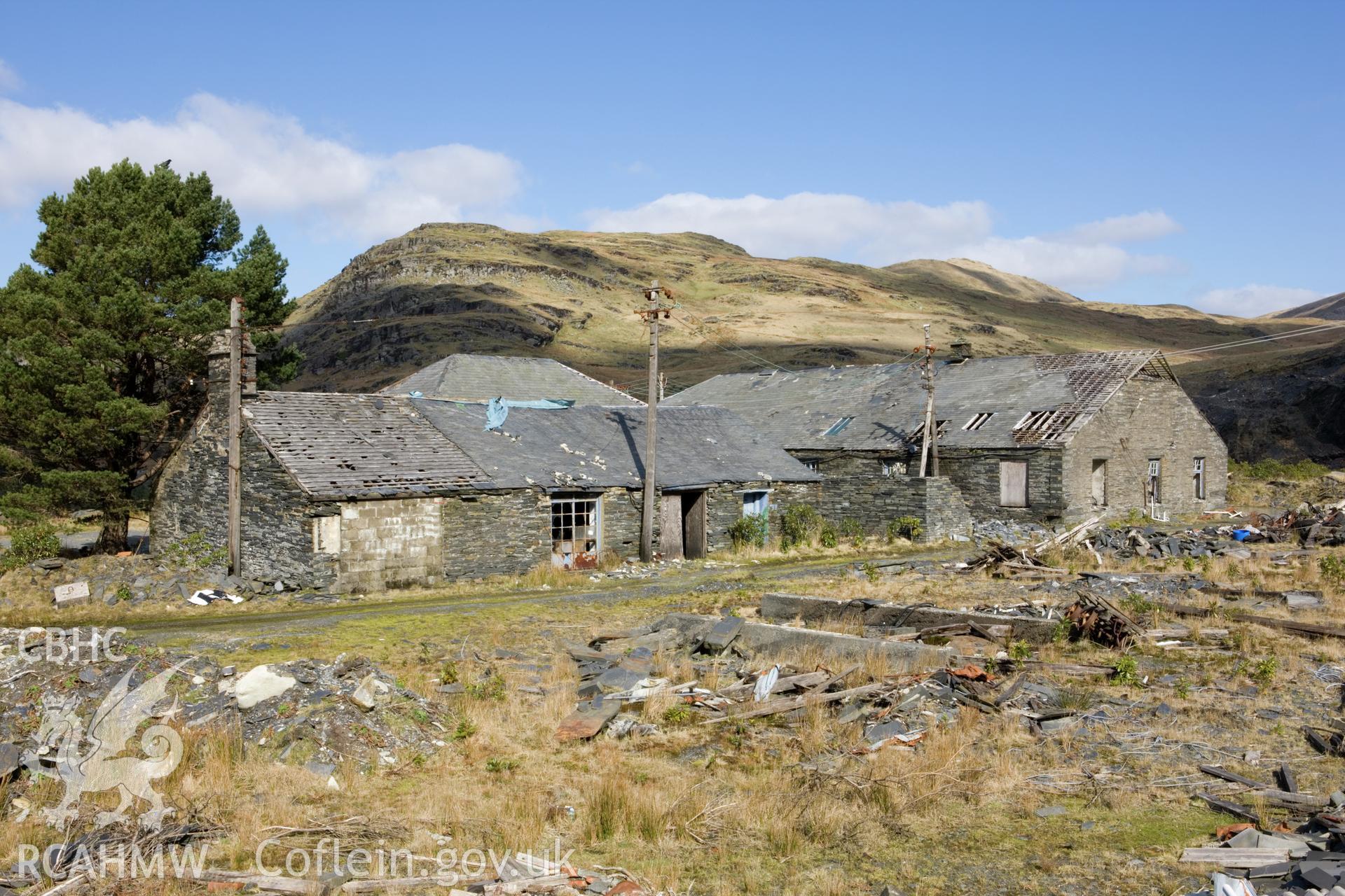 Quarry buildings from south at groundlevel.