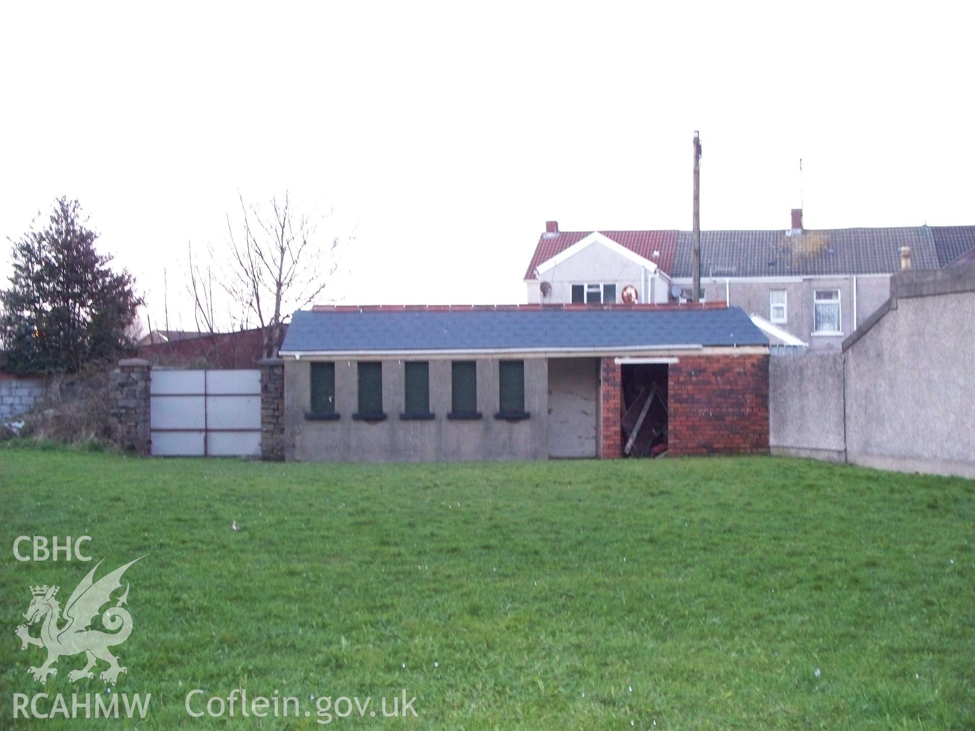 Shed at north-east corner of grounds.
