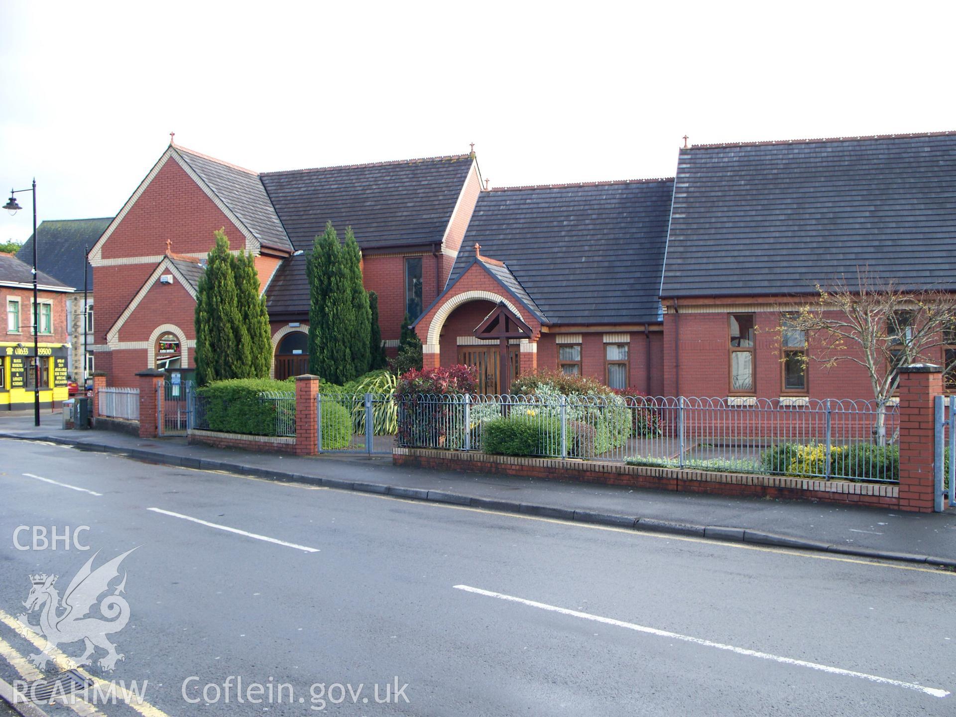 School/hall & part of church from Danygraig (SW).