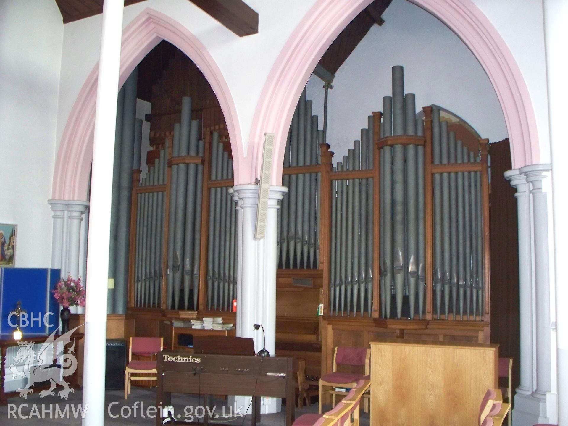 Organ in the north-east transept.