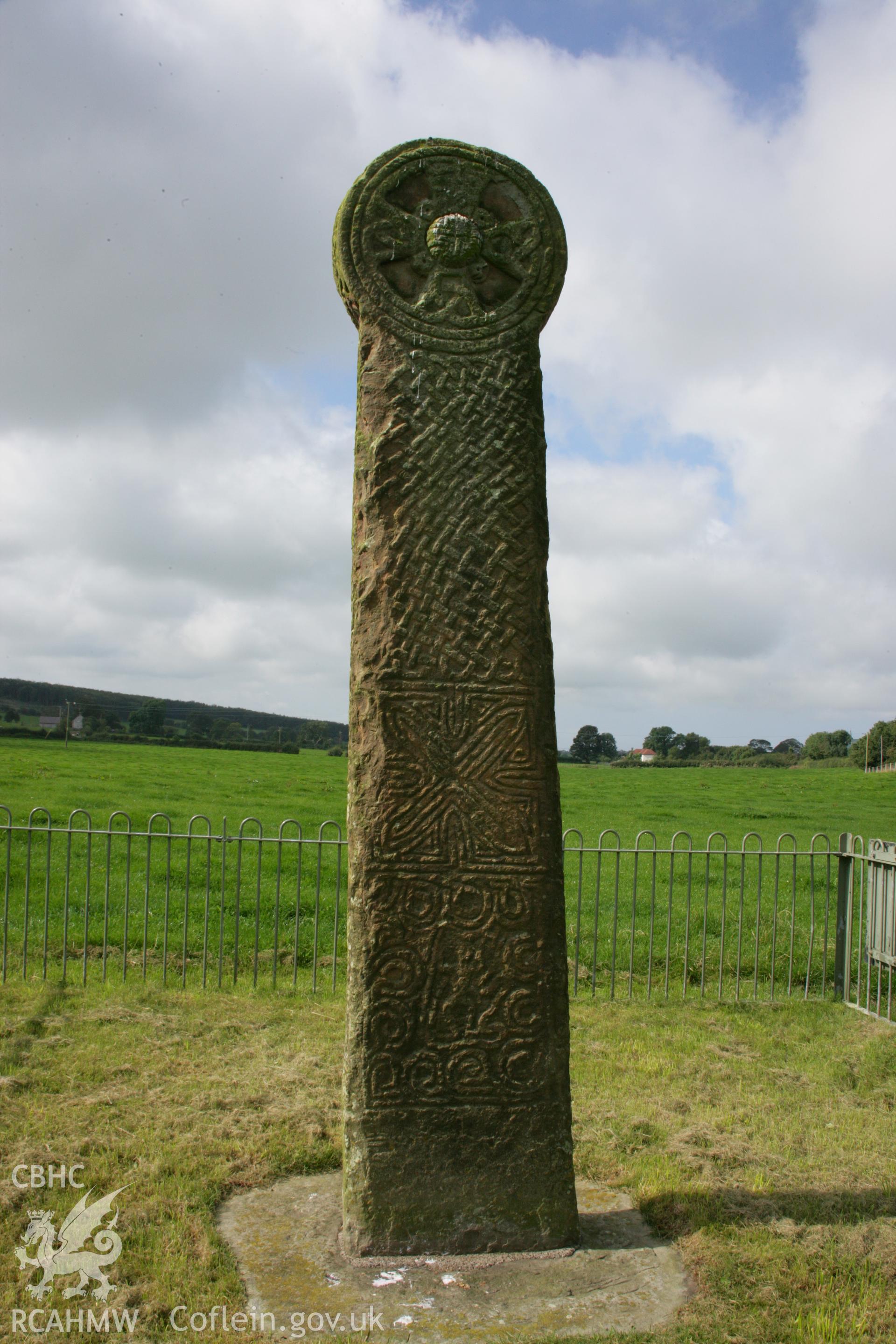 Maen Achwyfan Cross, view of west face.