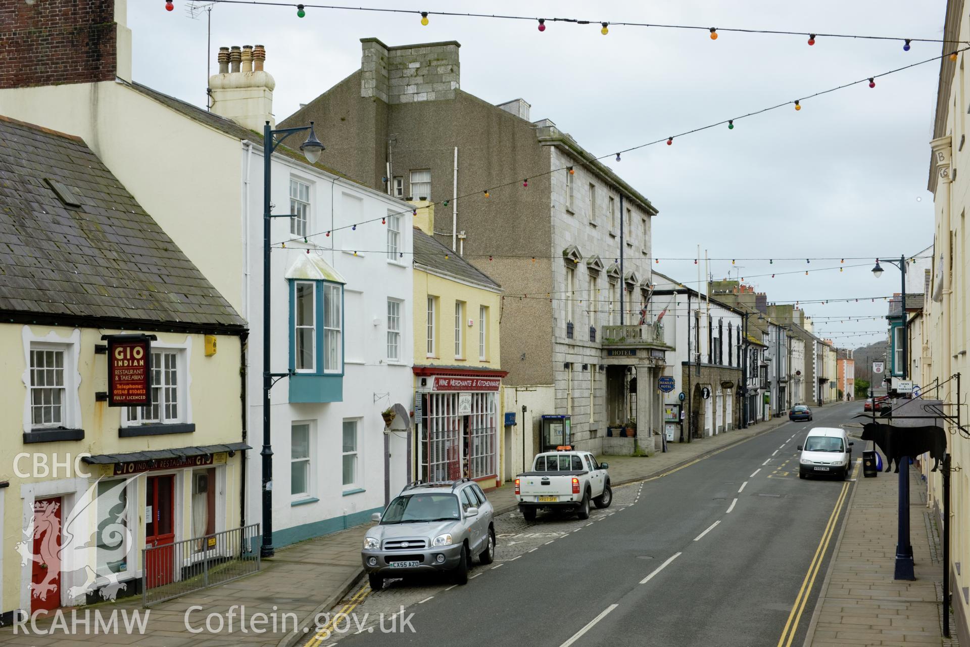 Castle street looking southwest from first floor level.