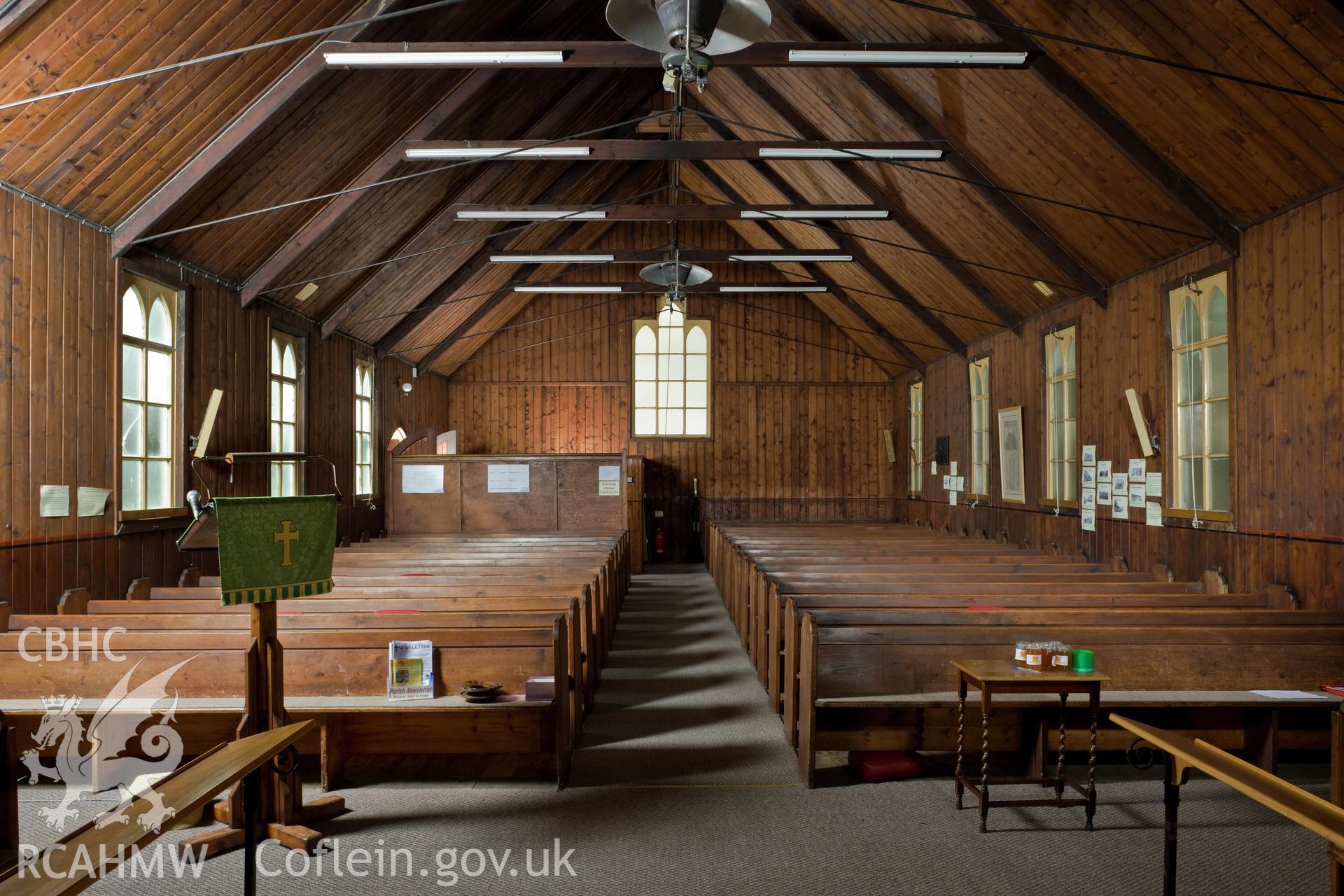 Interior looking west.