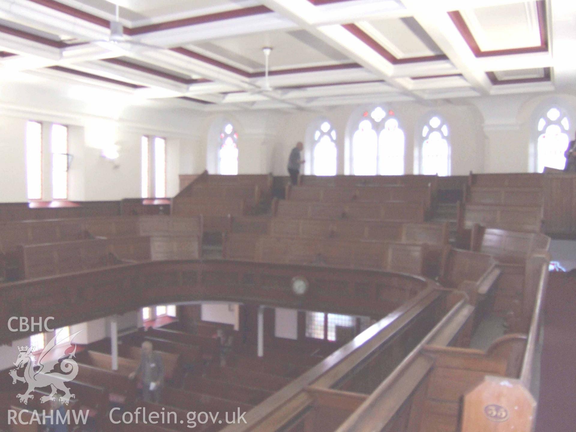 Rear interior showing ceiling & windows.