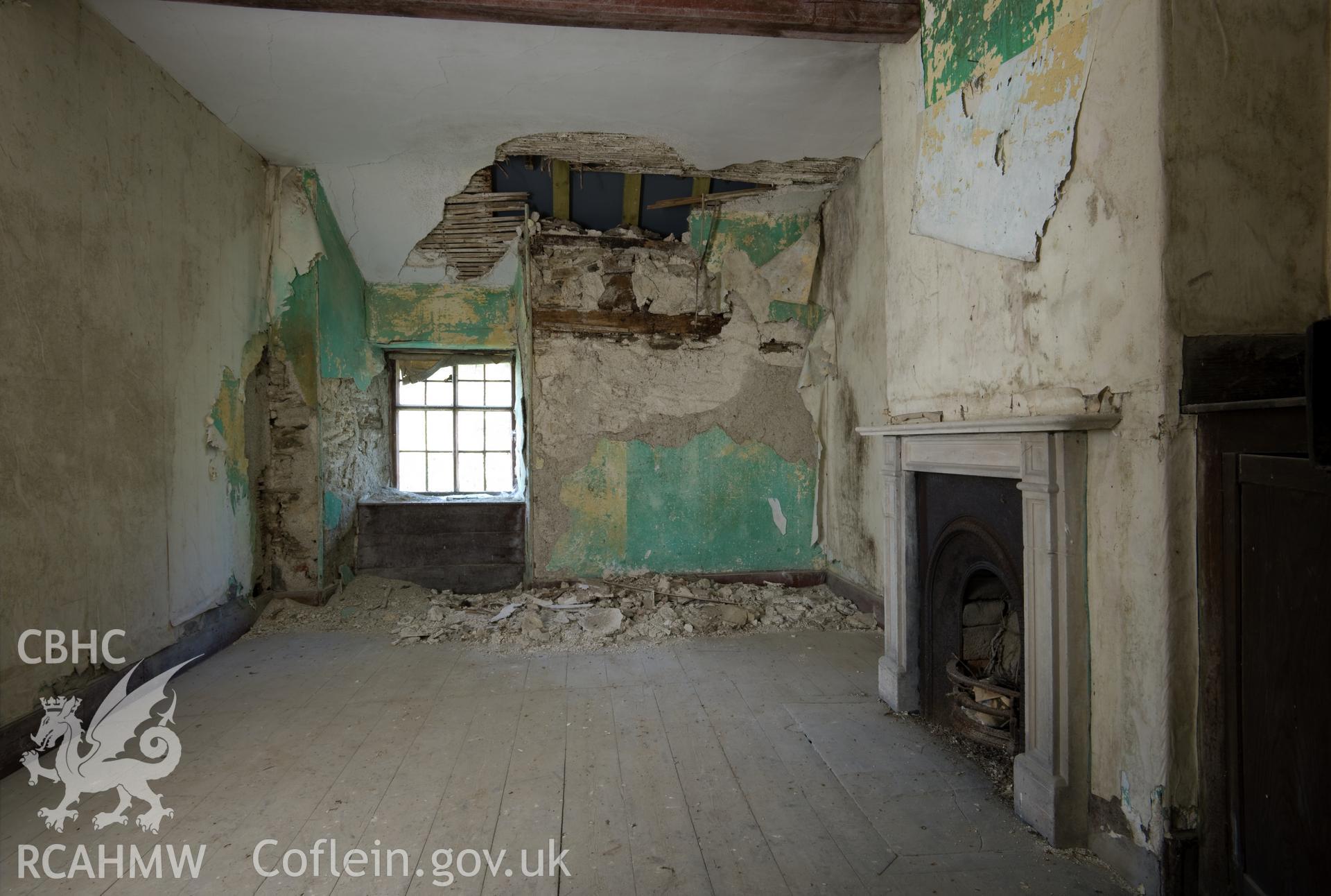 Interior, first floor, chamber over passage,looking northwest.