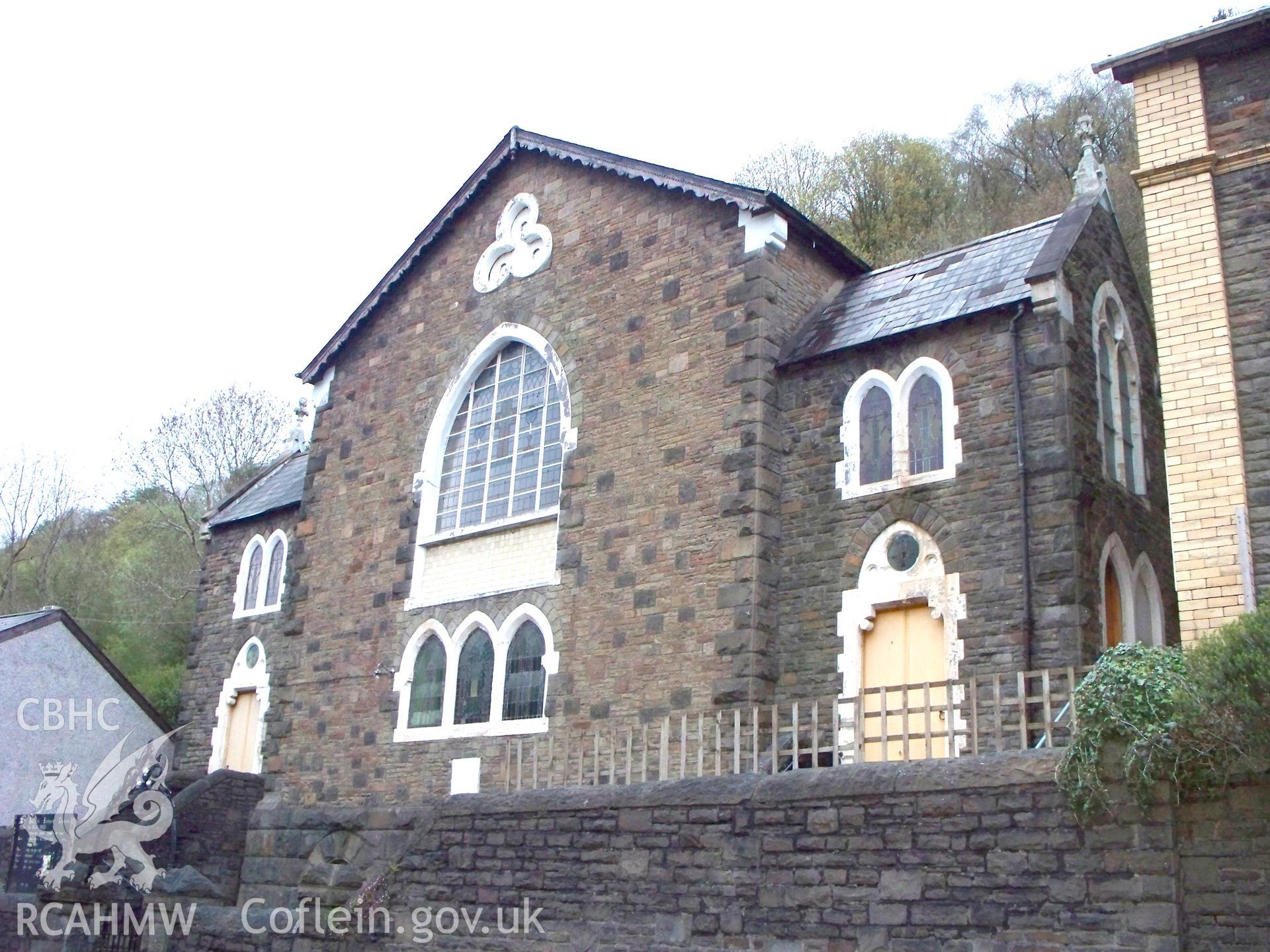 Main south-west chapel front from the south.