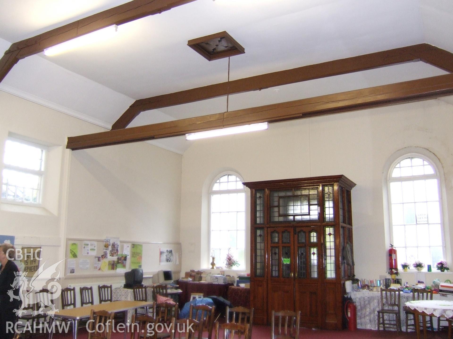 Sunday School interior looking south to the entrance.