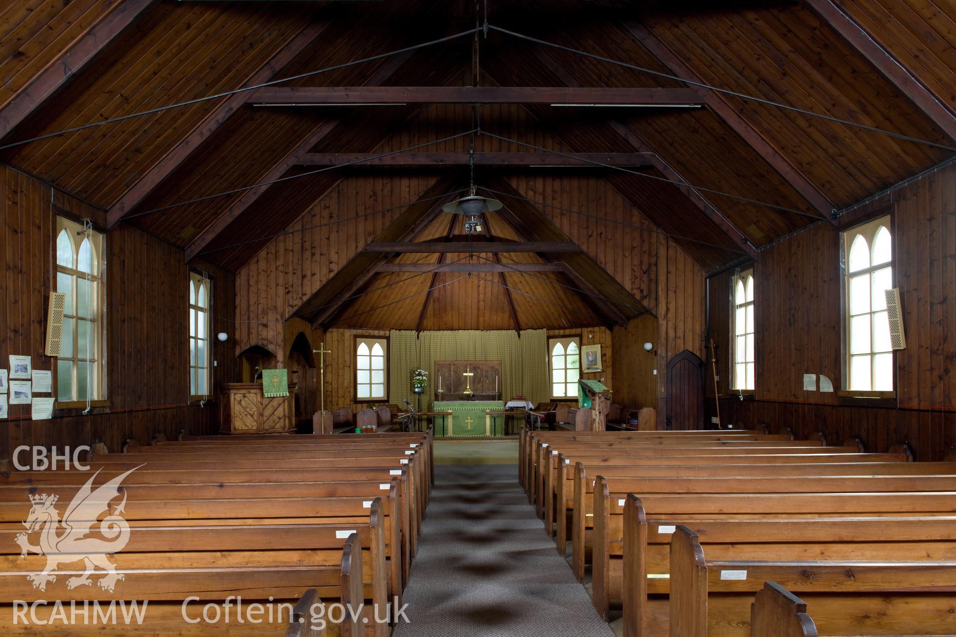 Interior looking east.