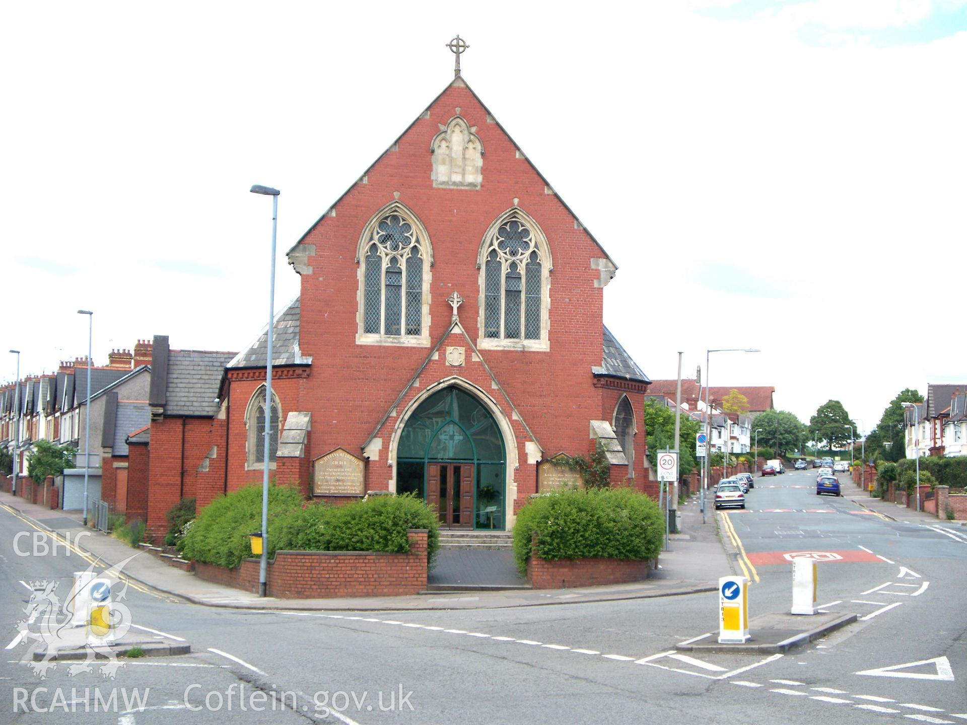 Main south gable-end entrance front to the Caerleon Road south.