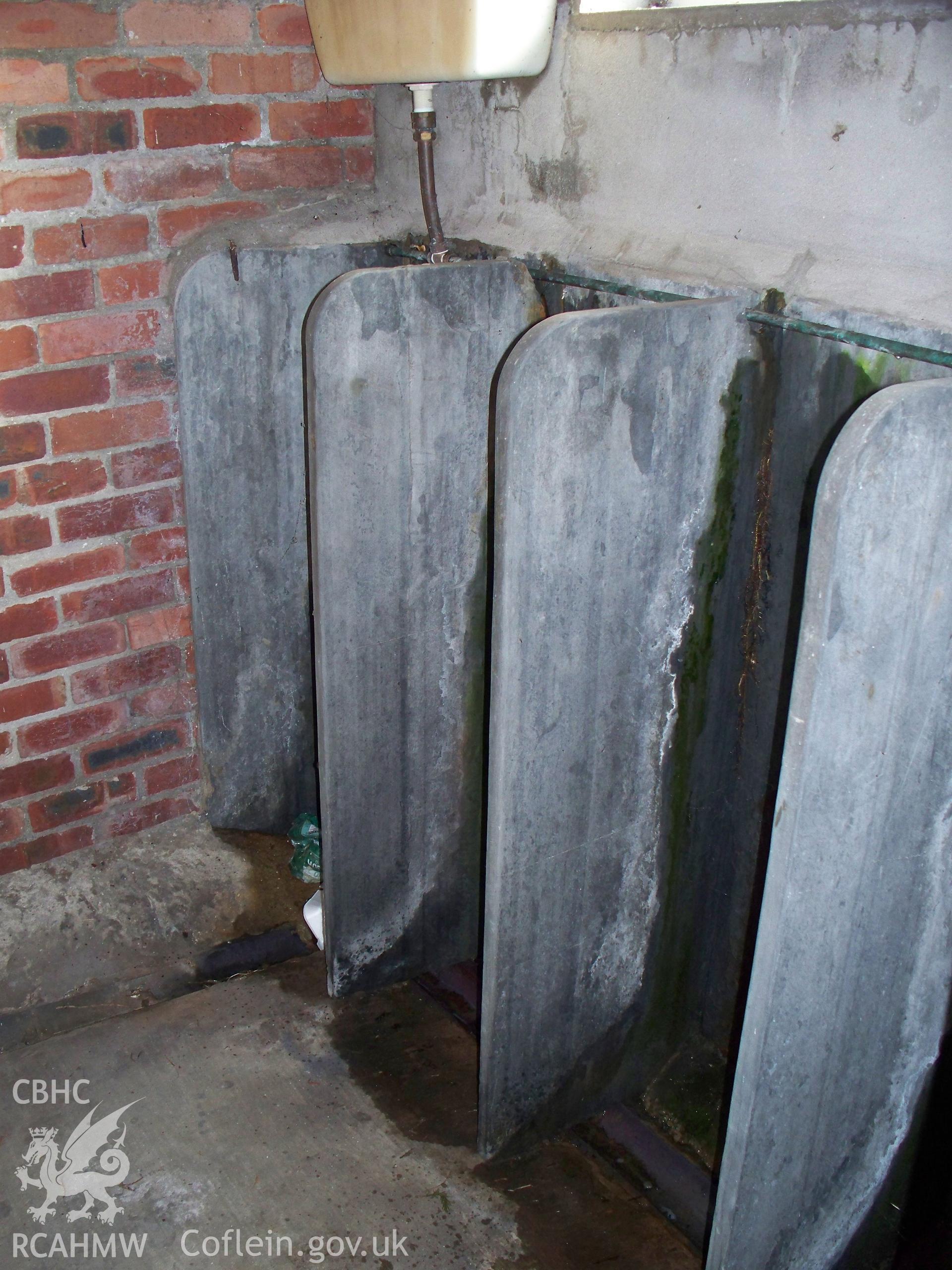 Interior of toilets.