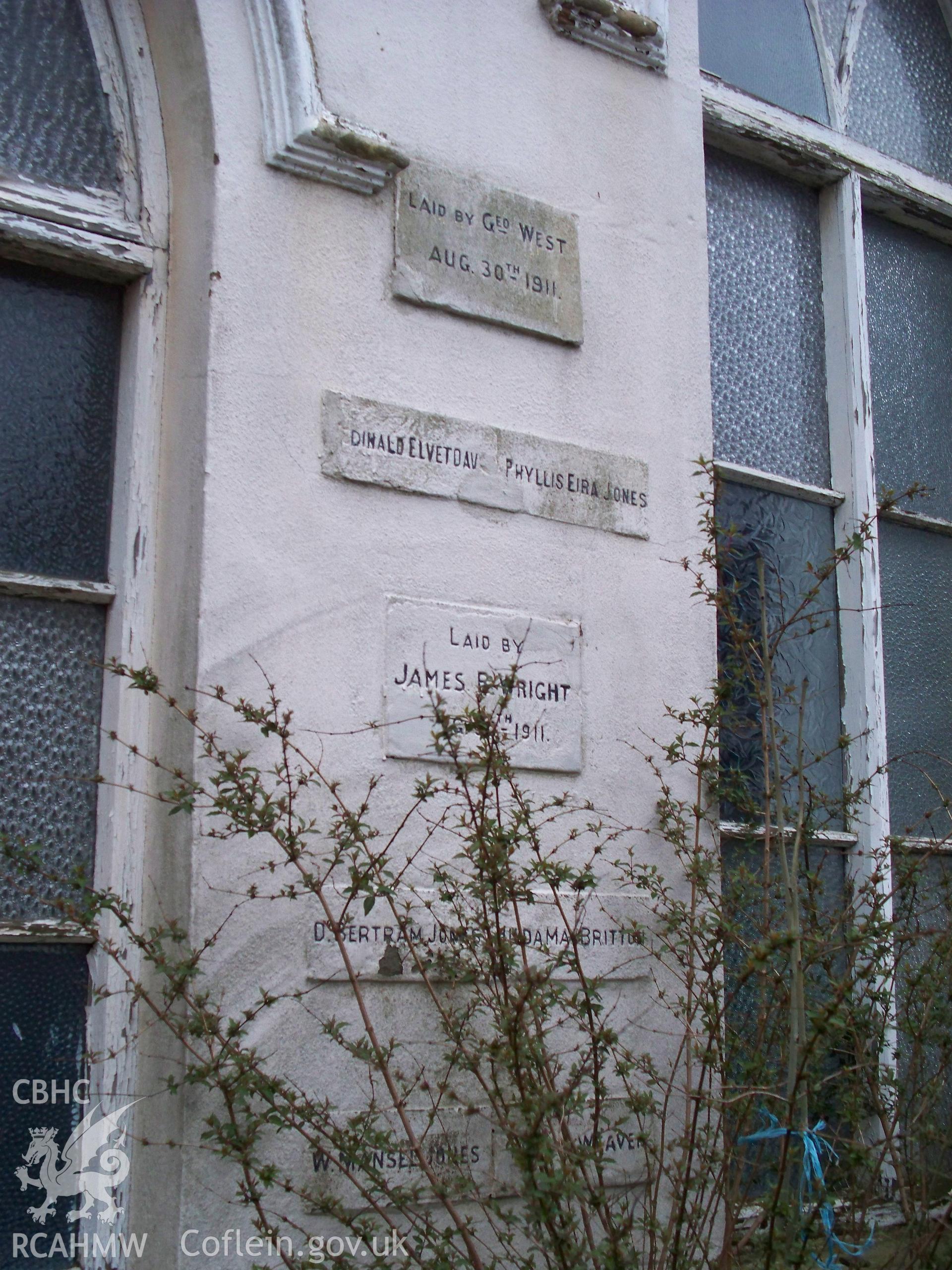 Foundation stones & bricks N gable, E side.