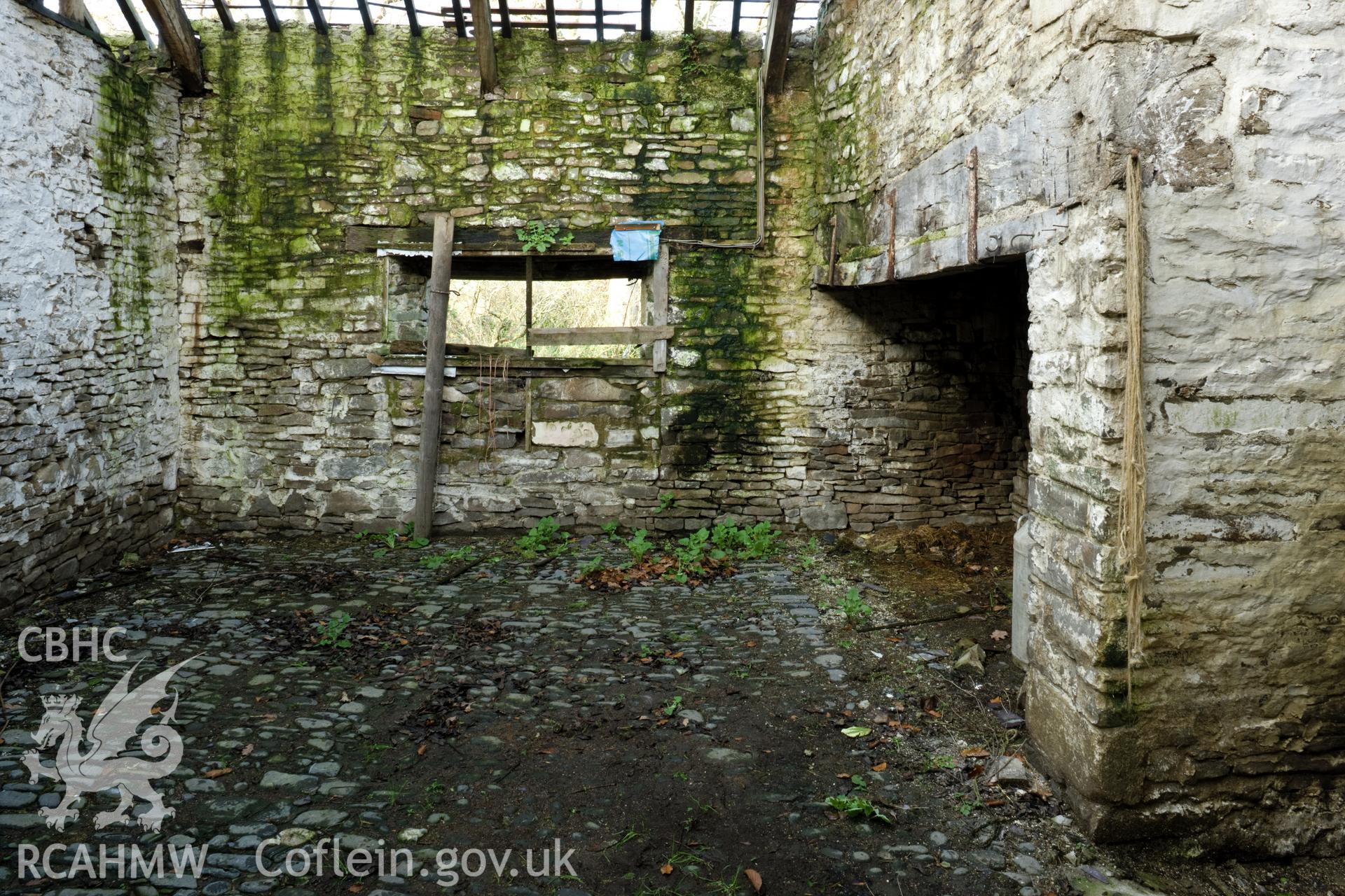 Interior northwest wall.