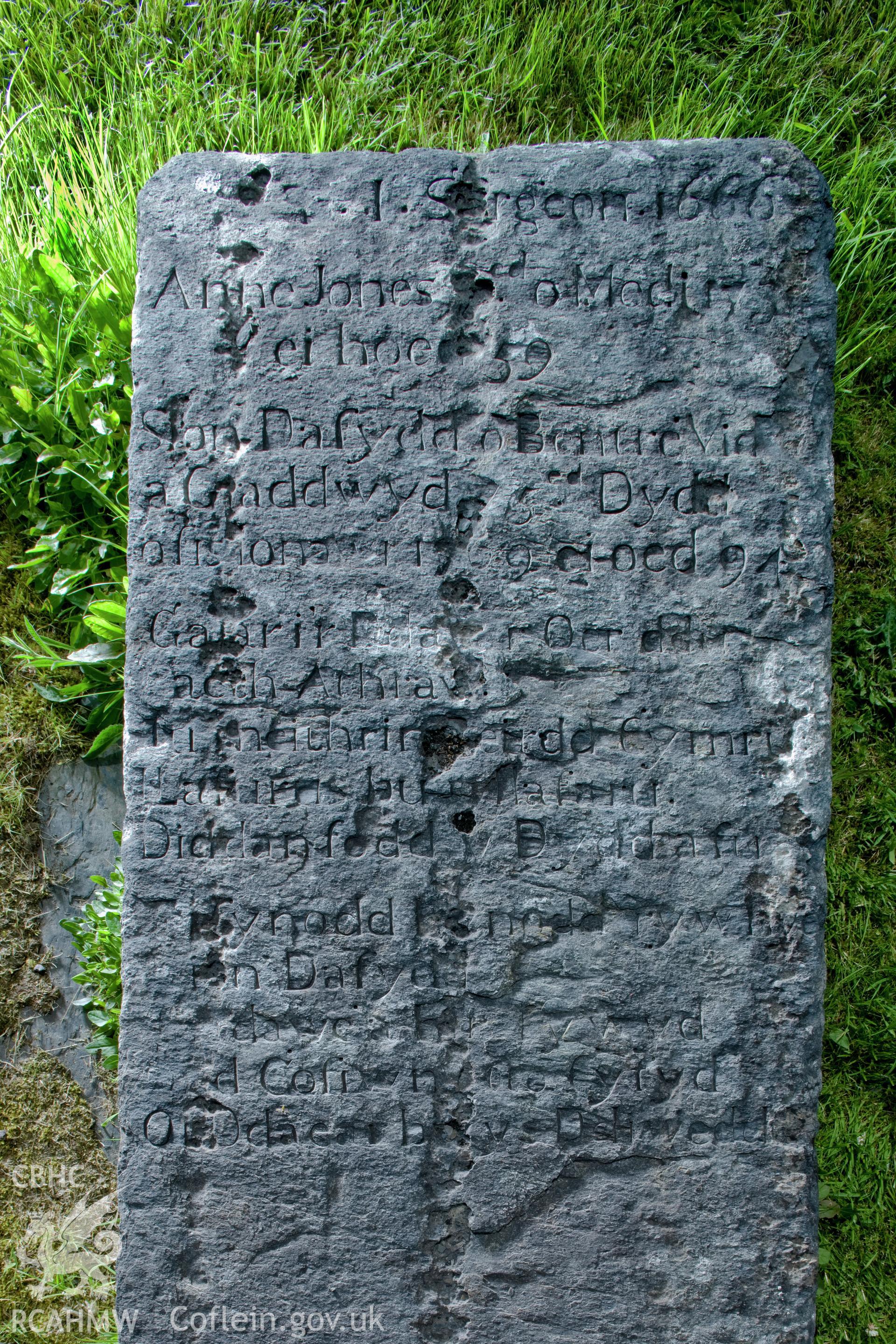 1666 gravestone to Sion Daffyd.