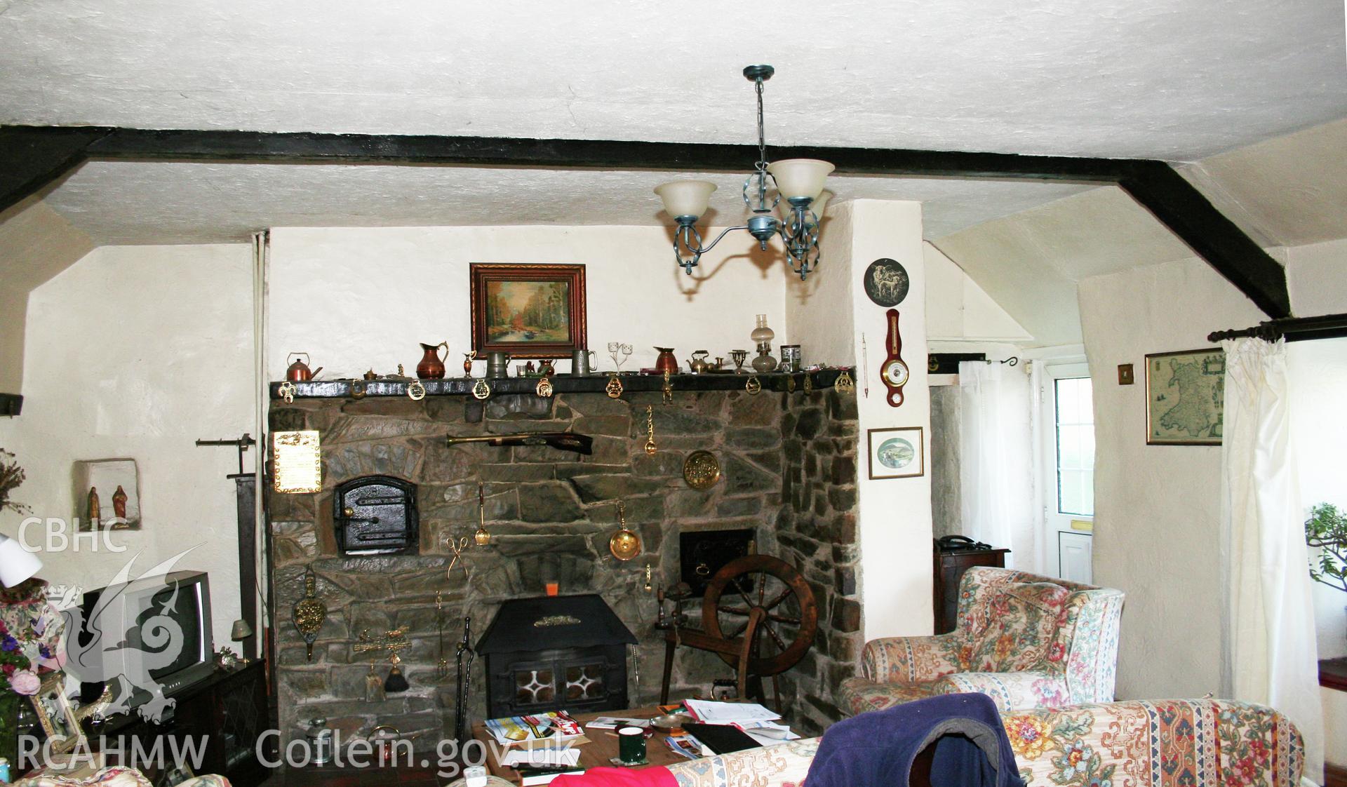 Cottage kitchen fireplace , bread oven & oven.