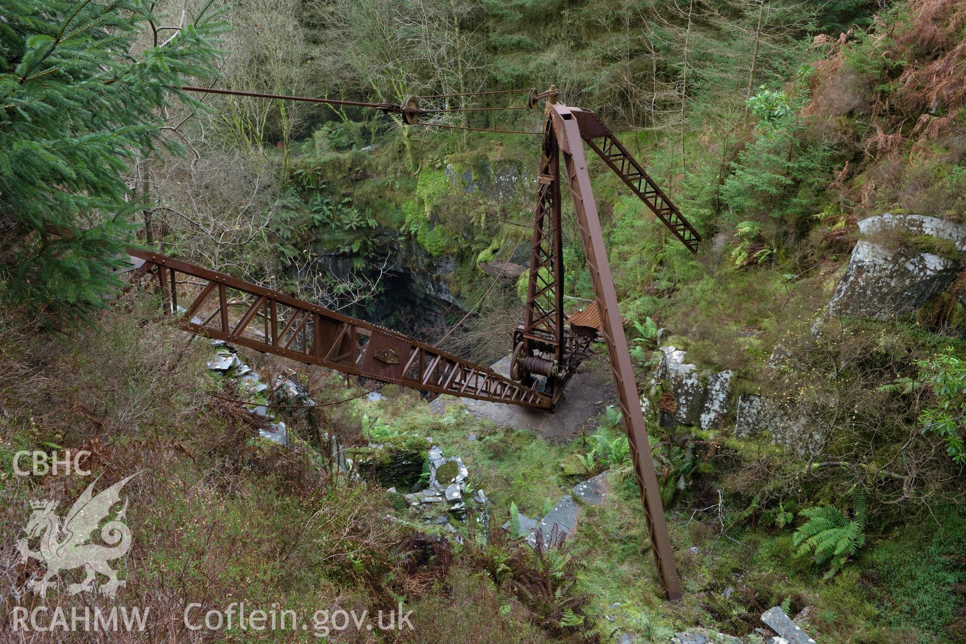 View of crane from above.
