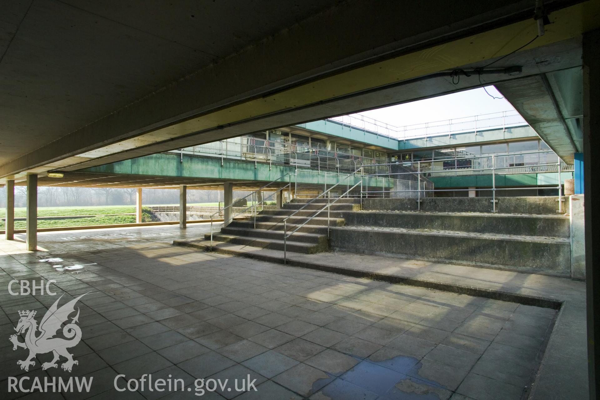 Ground level view under Unit 6, Level 1 looking southwest
