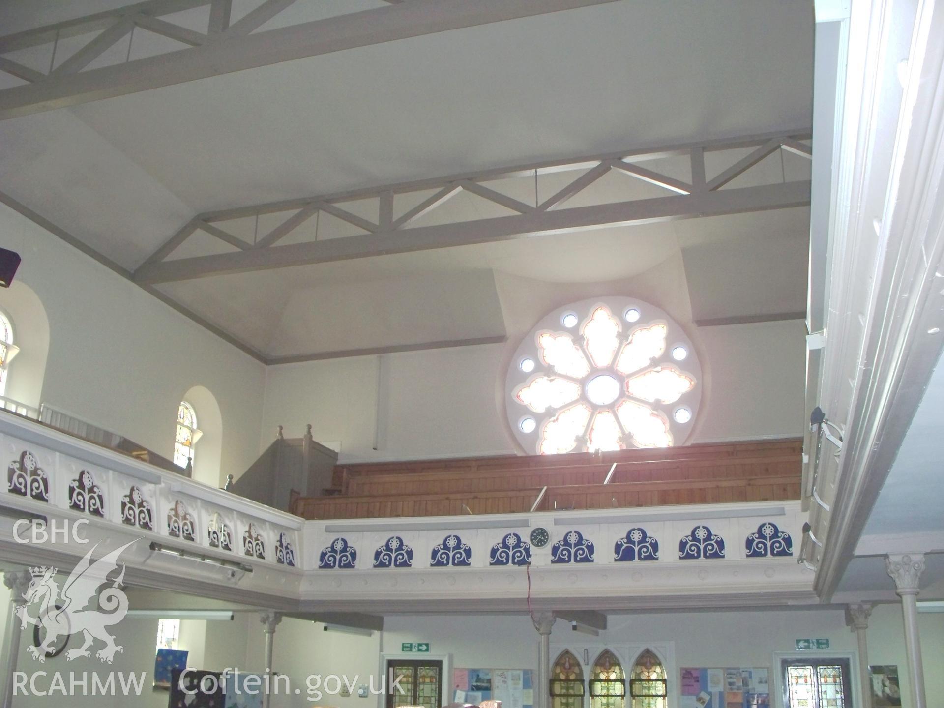 Trussed & coved roof/ceiling looking west.
