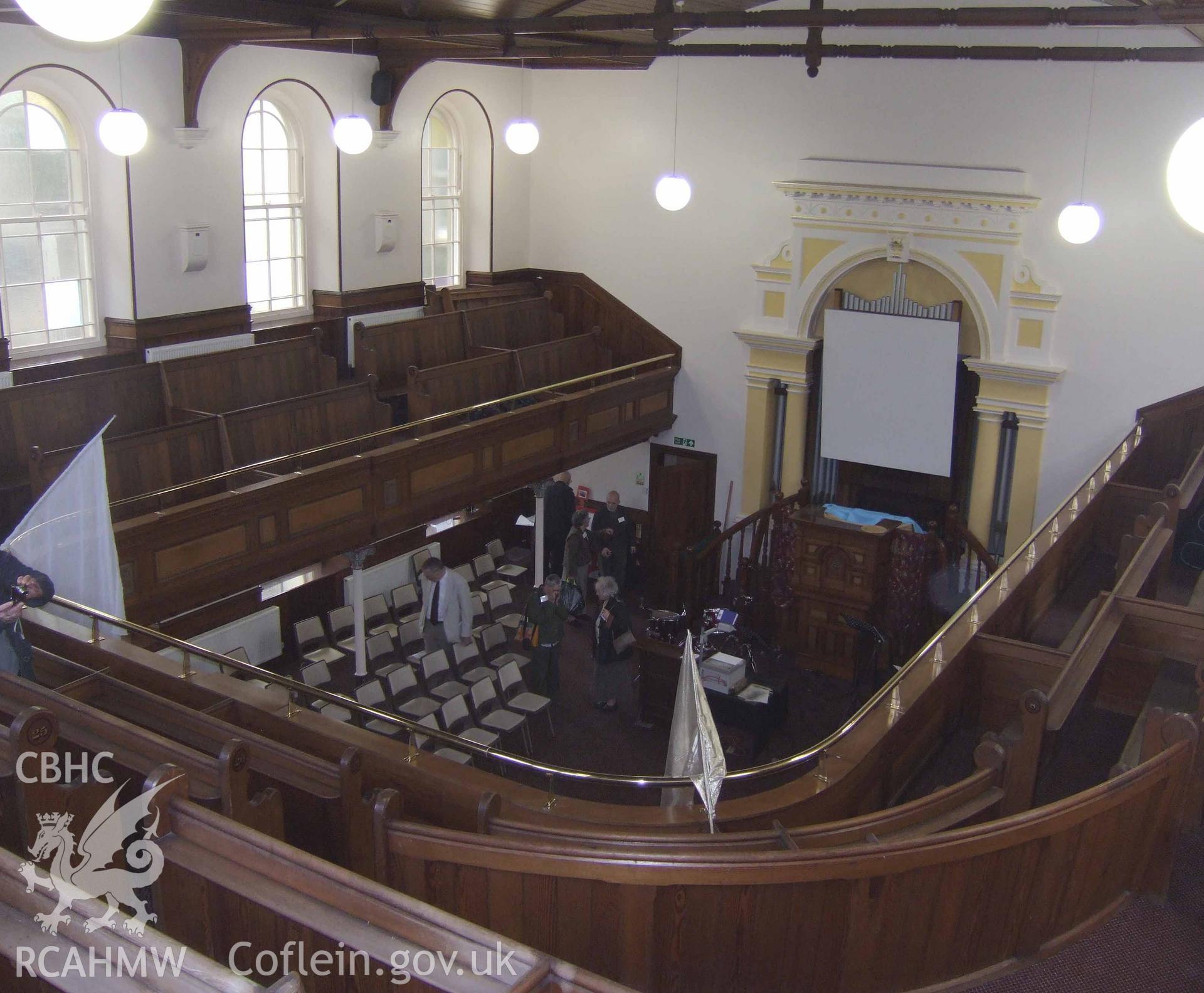 Pulpit and rear arch from rear gallery.