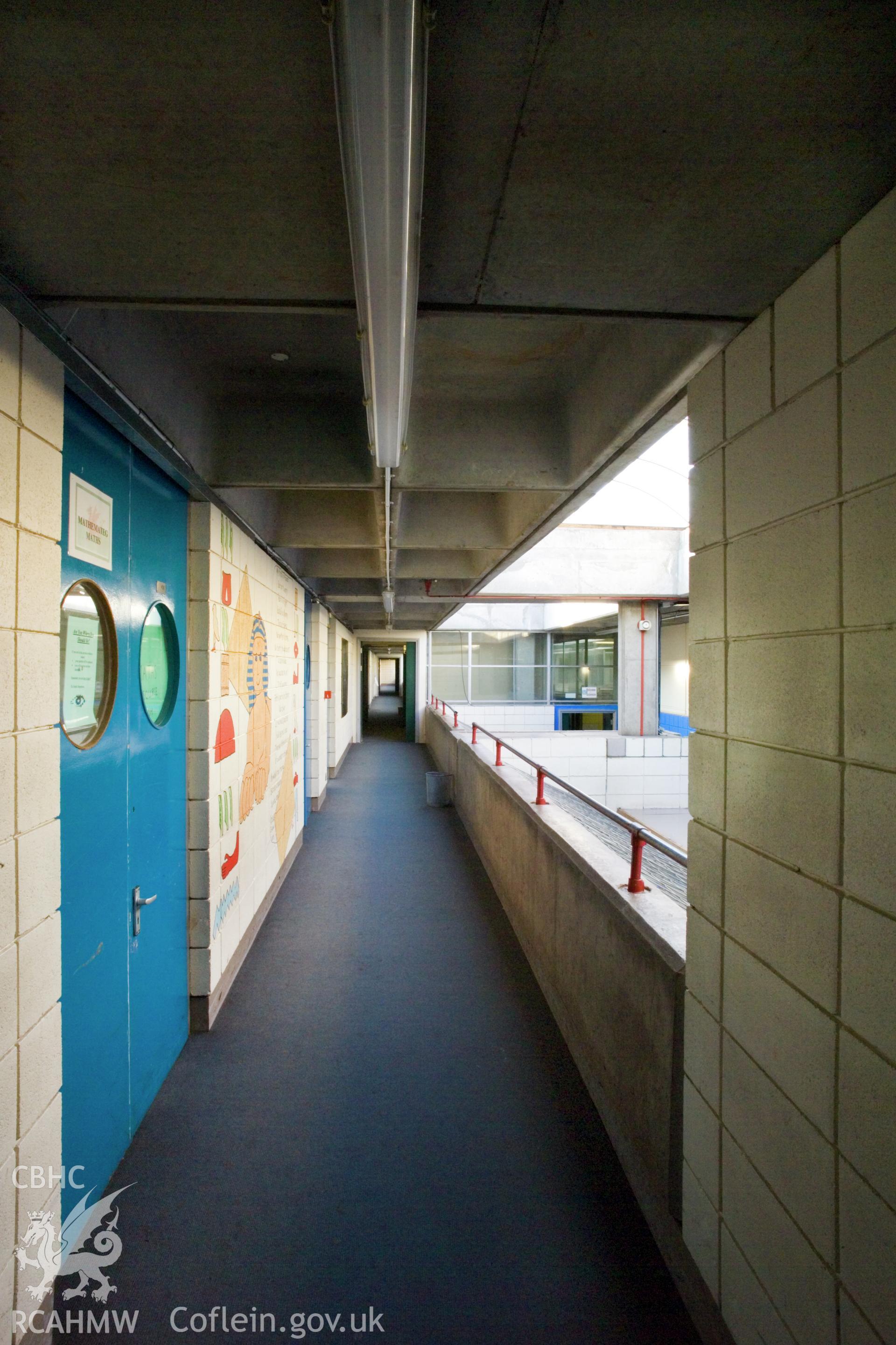 Circulation corridor level 4 looking west