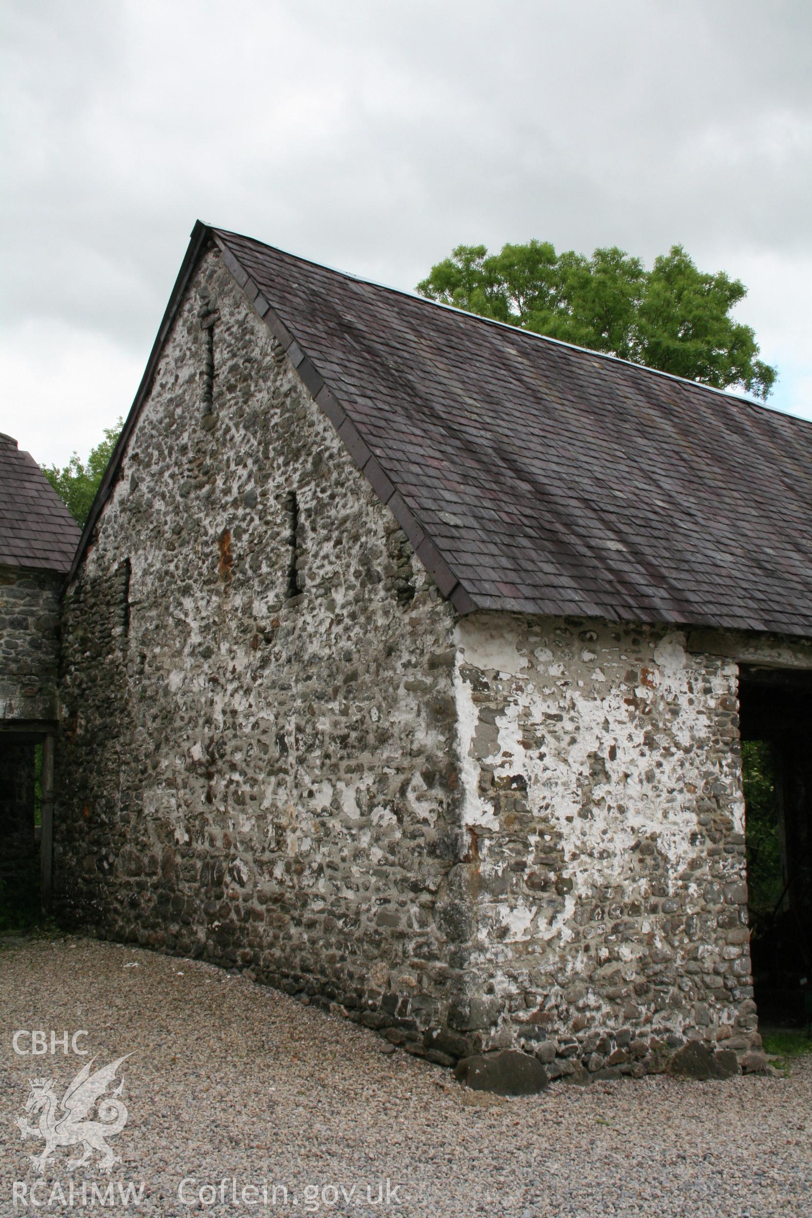 3/4 view of west gable-end & south elevation.