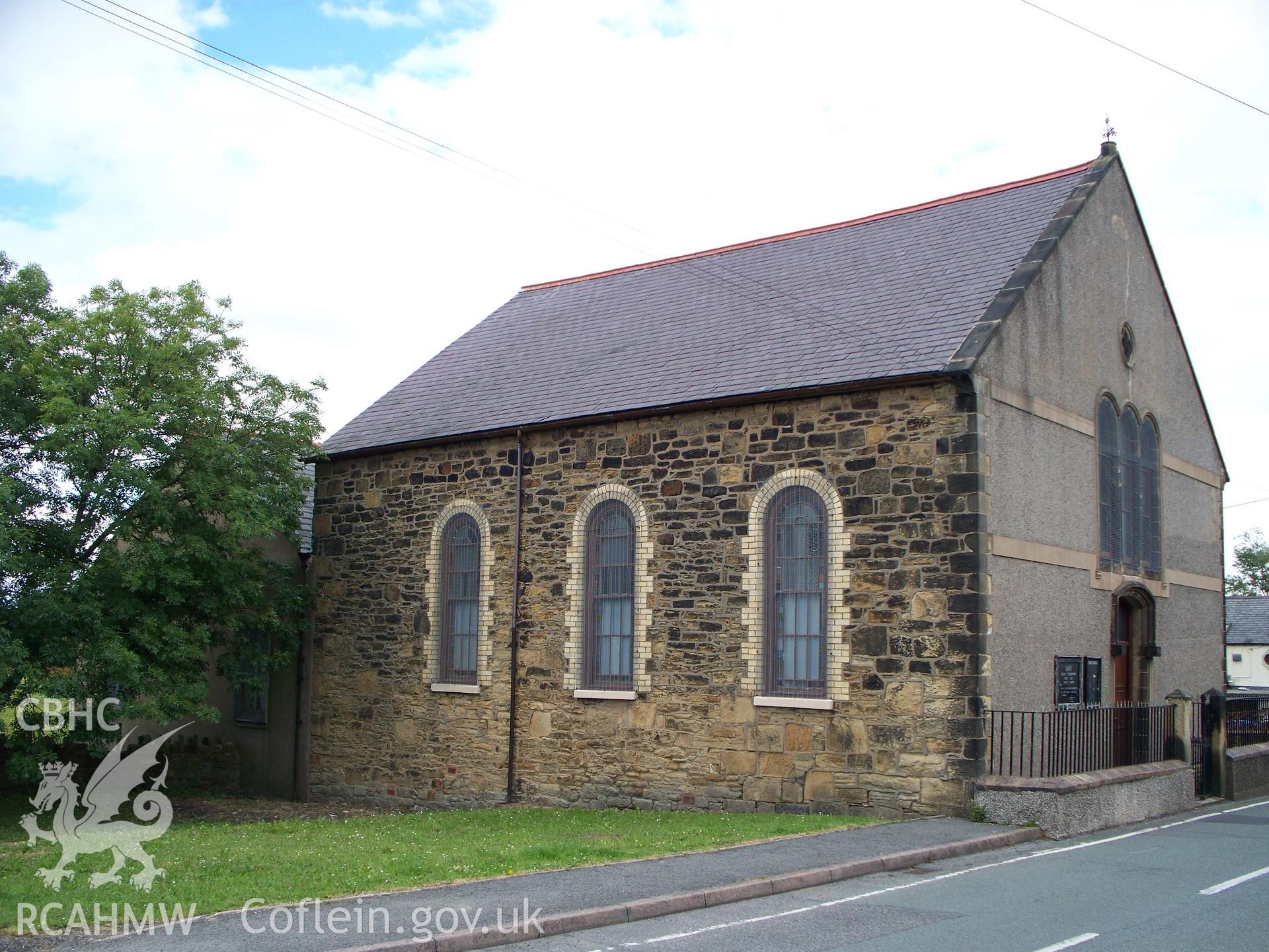 West side and south Stryt Isa entrance facade with the Sunday School  behind.