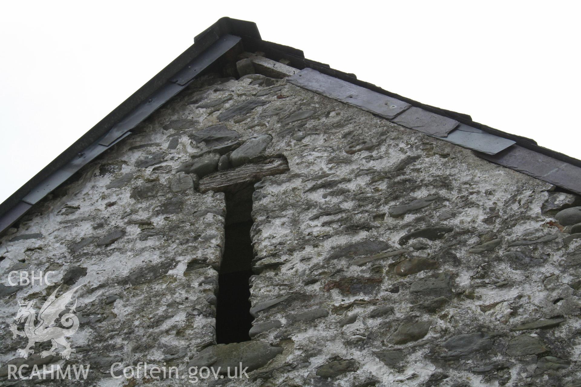 West gable-end detail at apex.