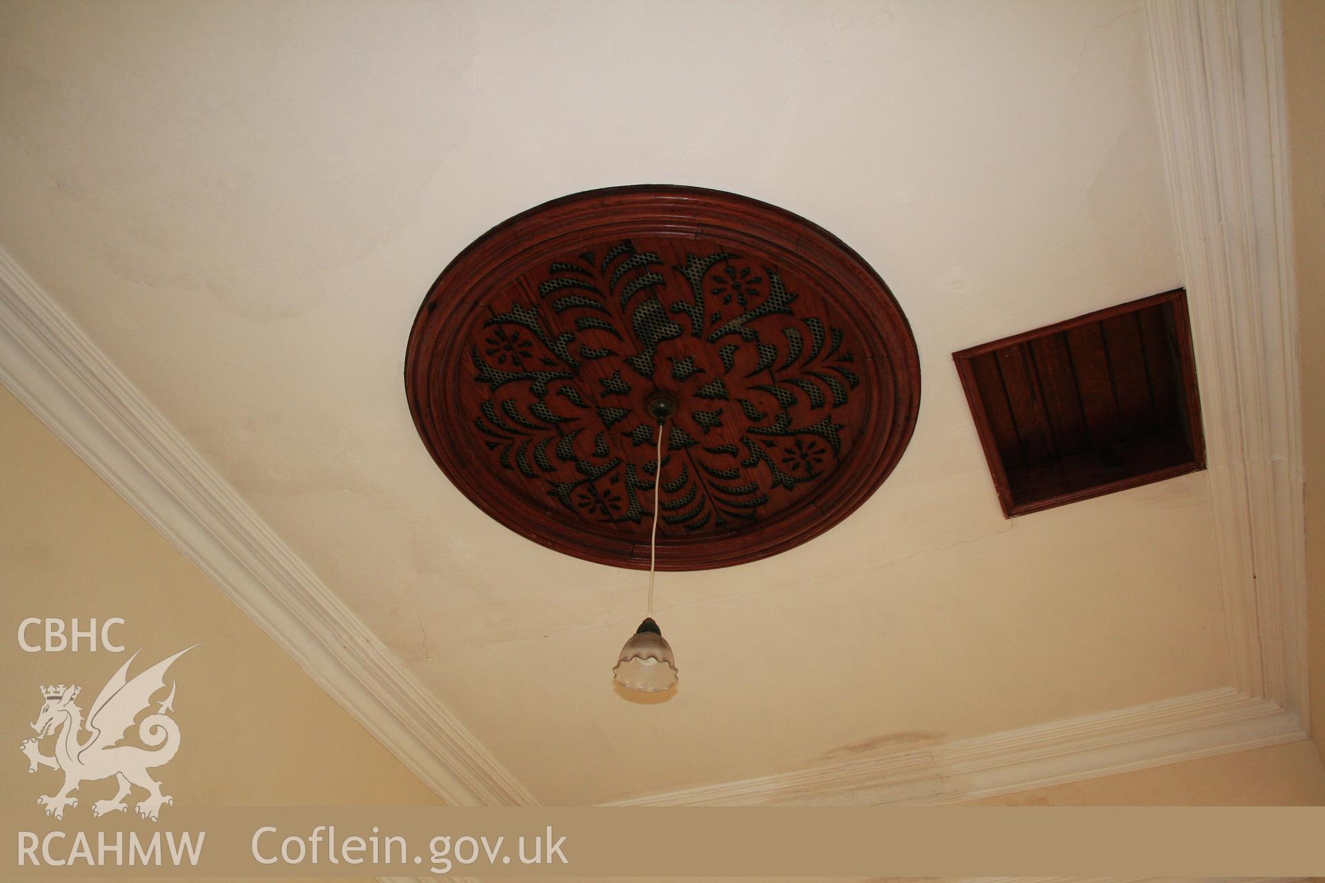 Capel Newydd interior, detail of light.