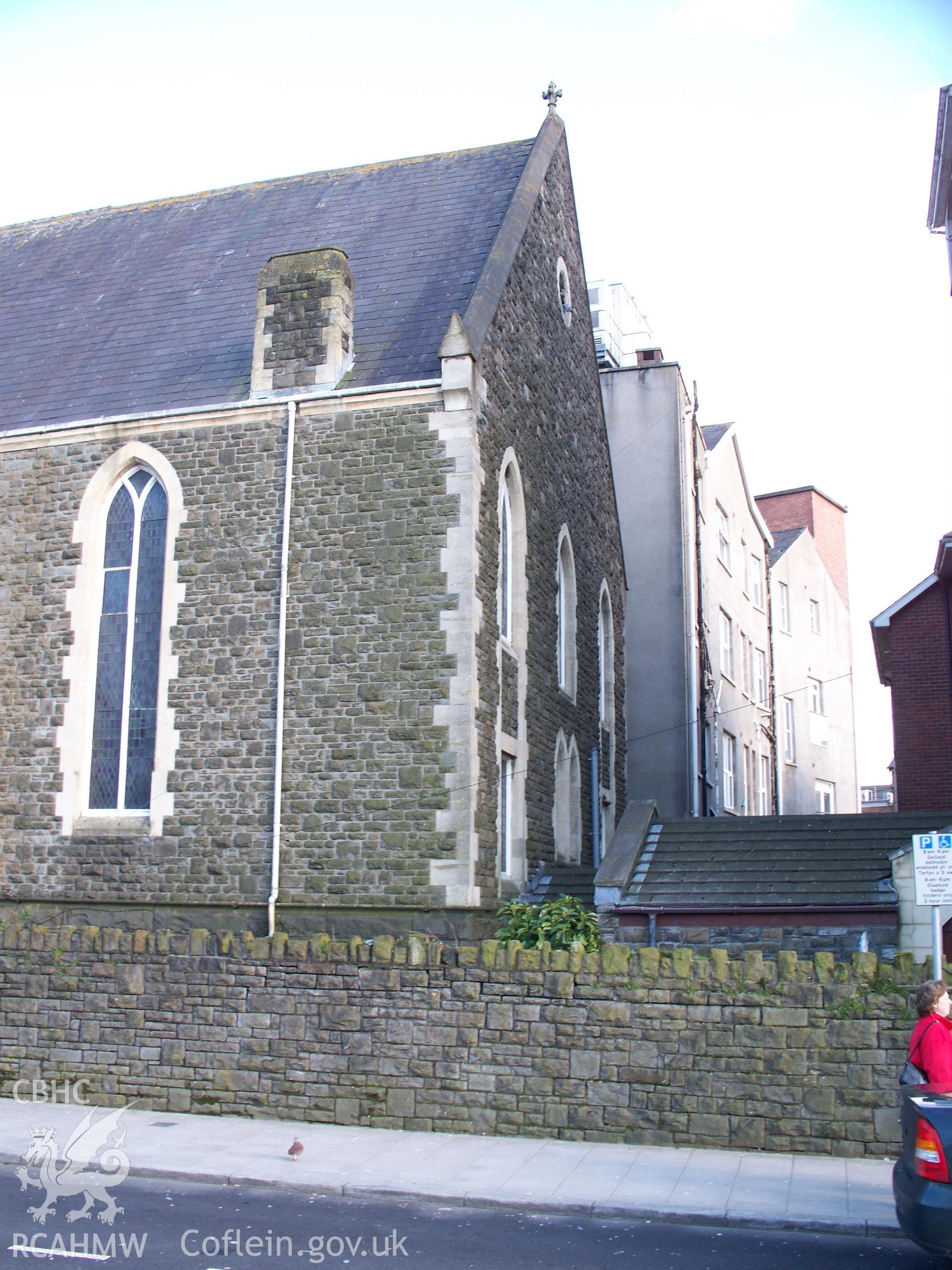 Rear SW gable & part of NW side.
