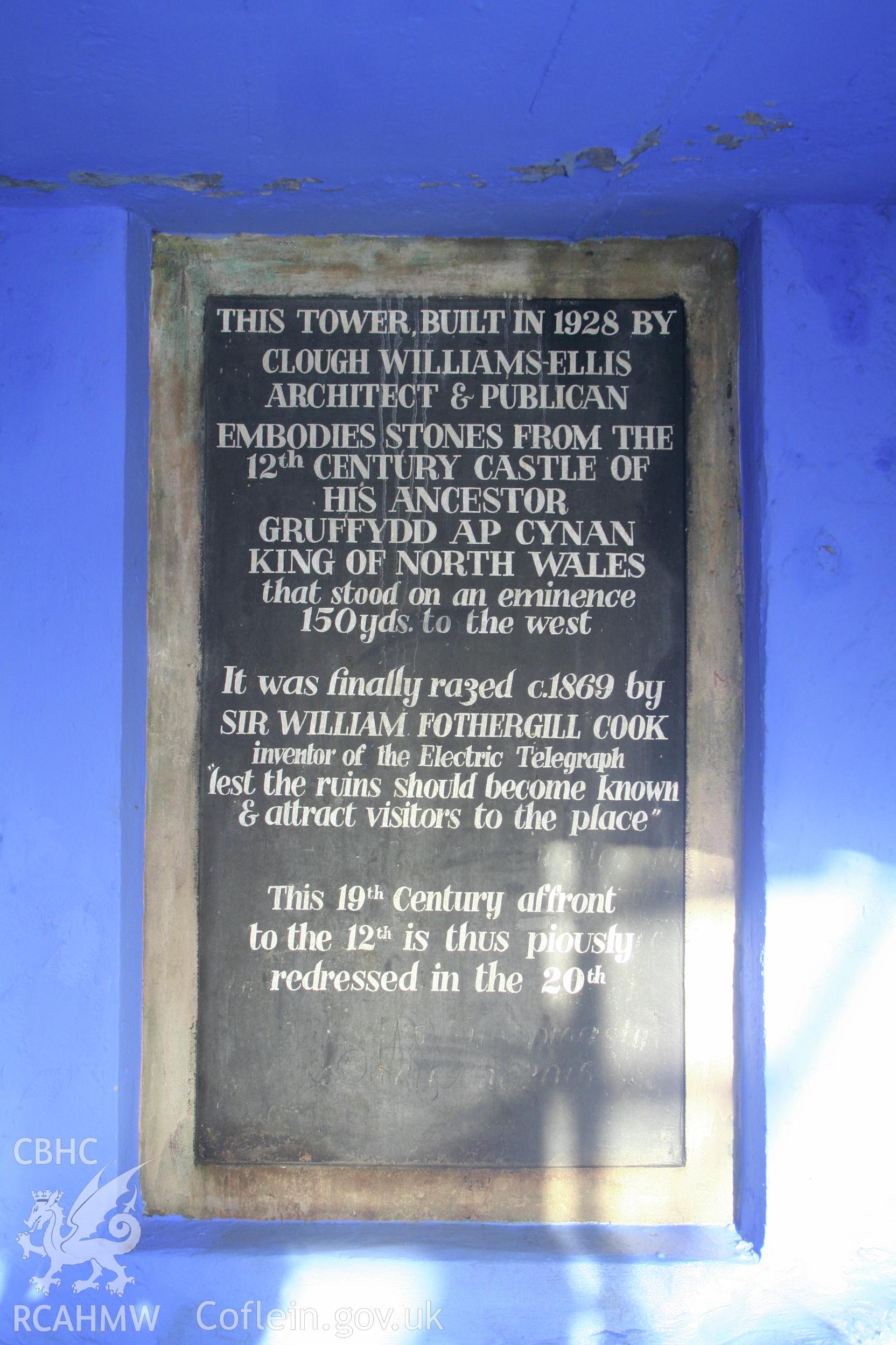 Plaque at the Campanile.