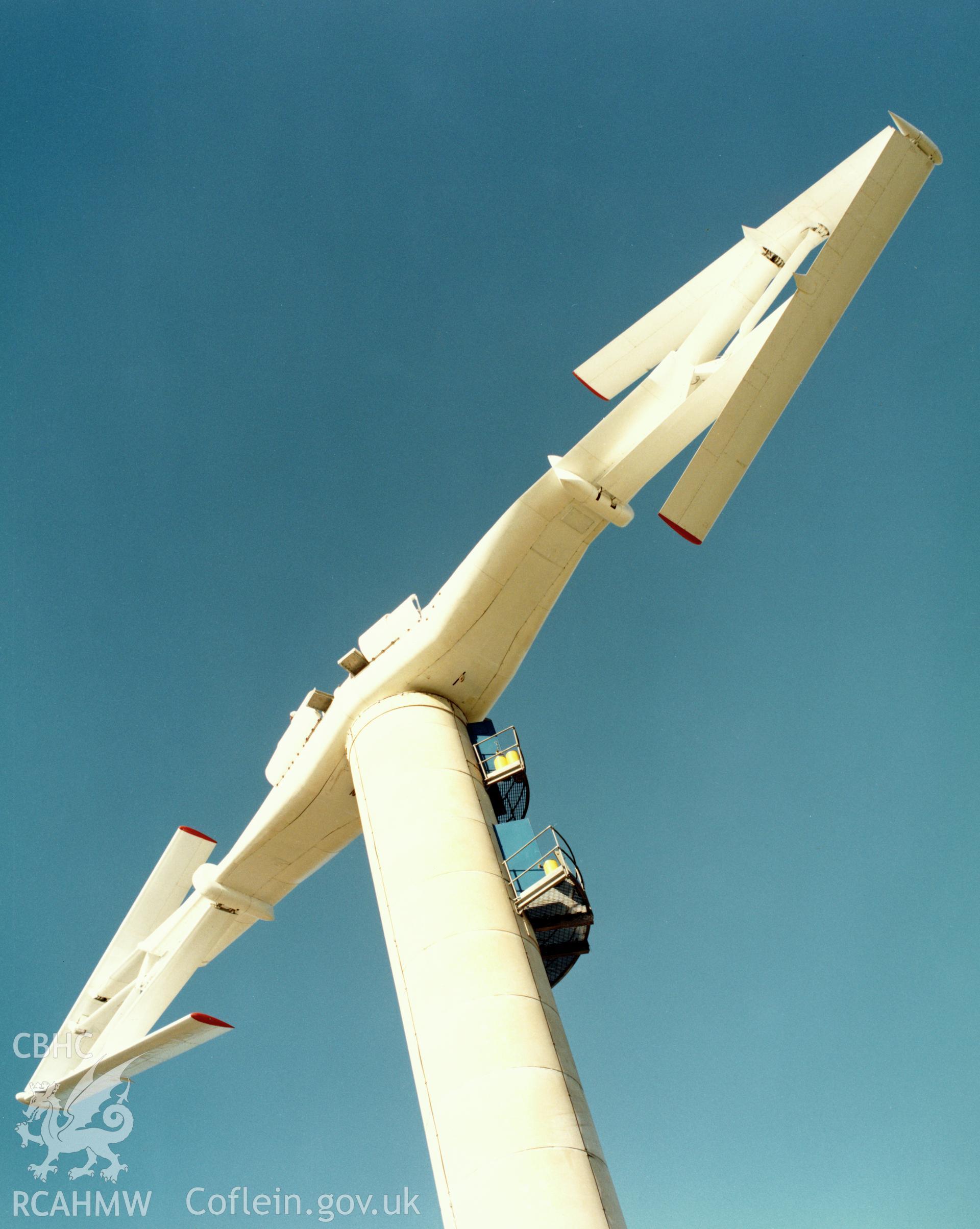 1 colour print showing prototype wind turbine at Carmarthen Bay; collated by the former Central Office of Information.
