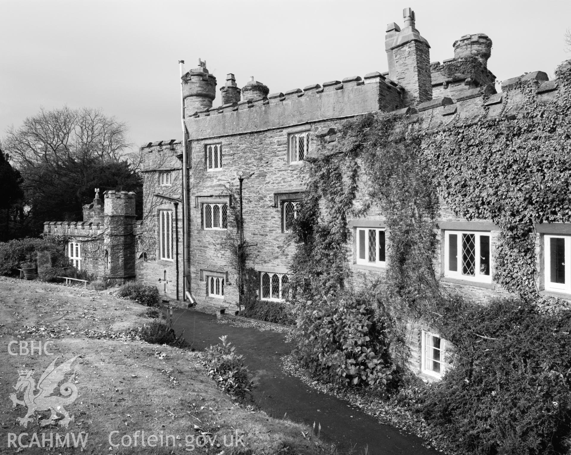 Exterior view of Glandyfi Castle taken by RCAHMW 1997.