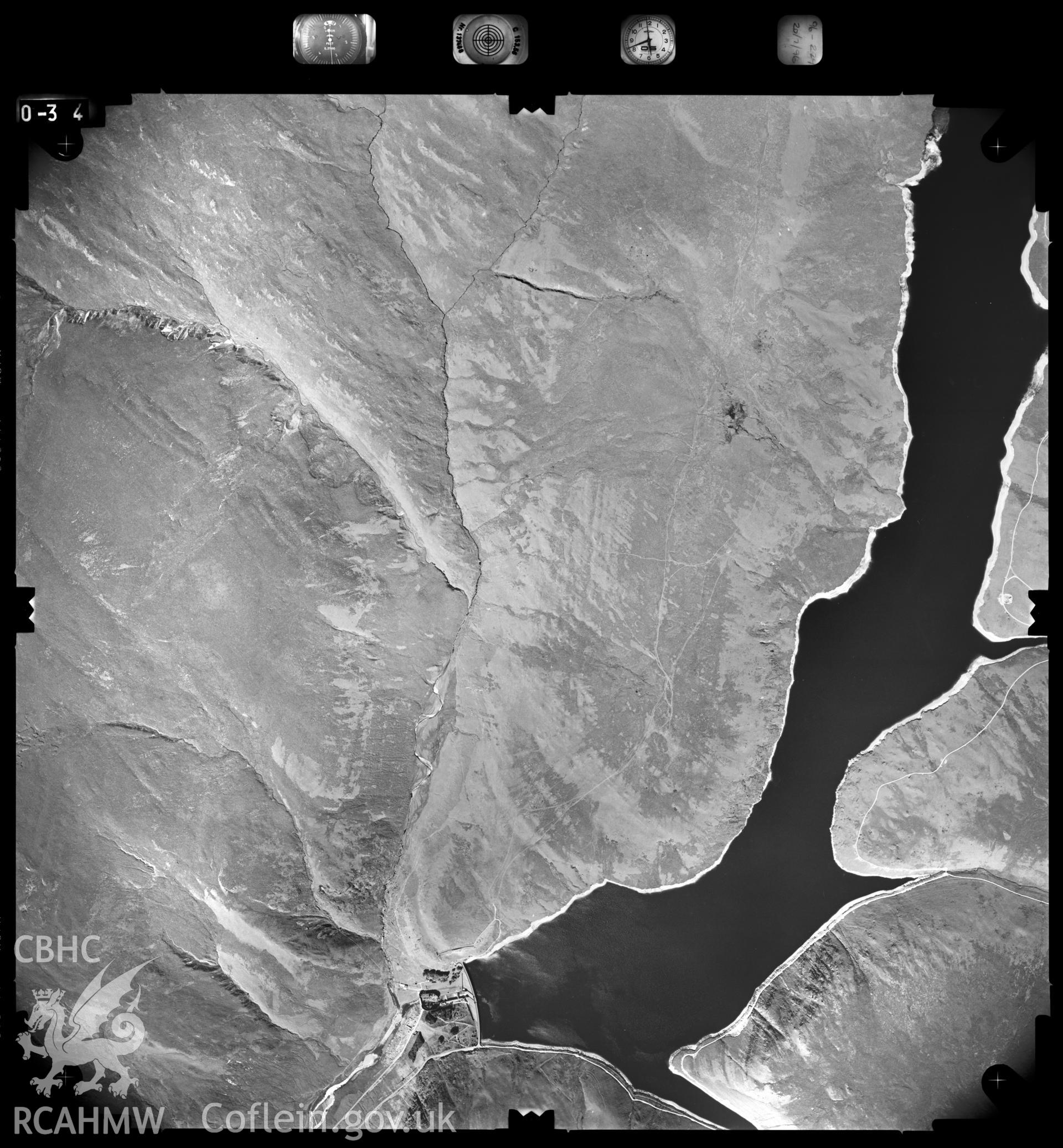 Digitized copy of an aerial photograph showing area SN86/96, taken by Ordnance Survey, 1996