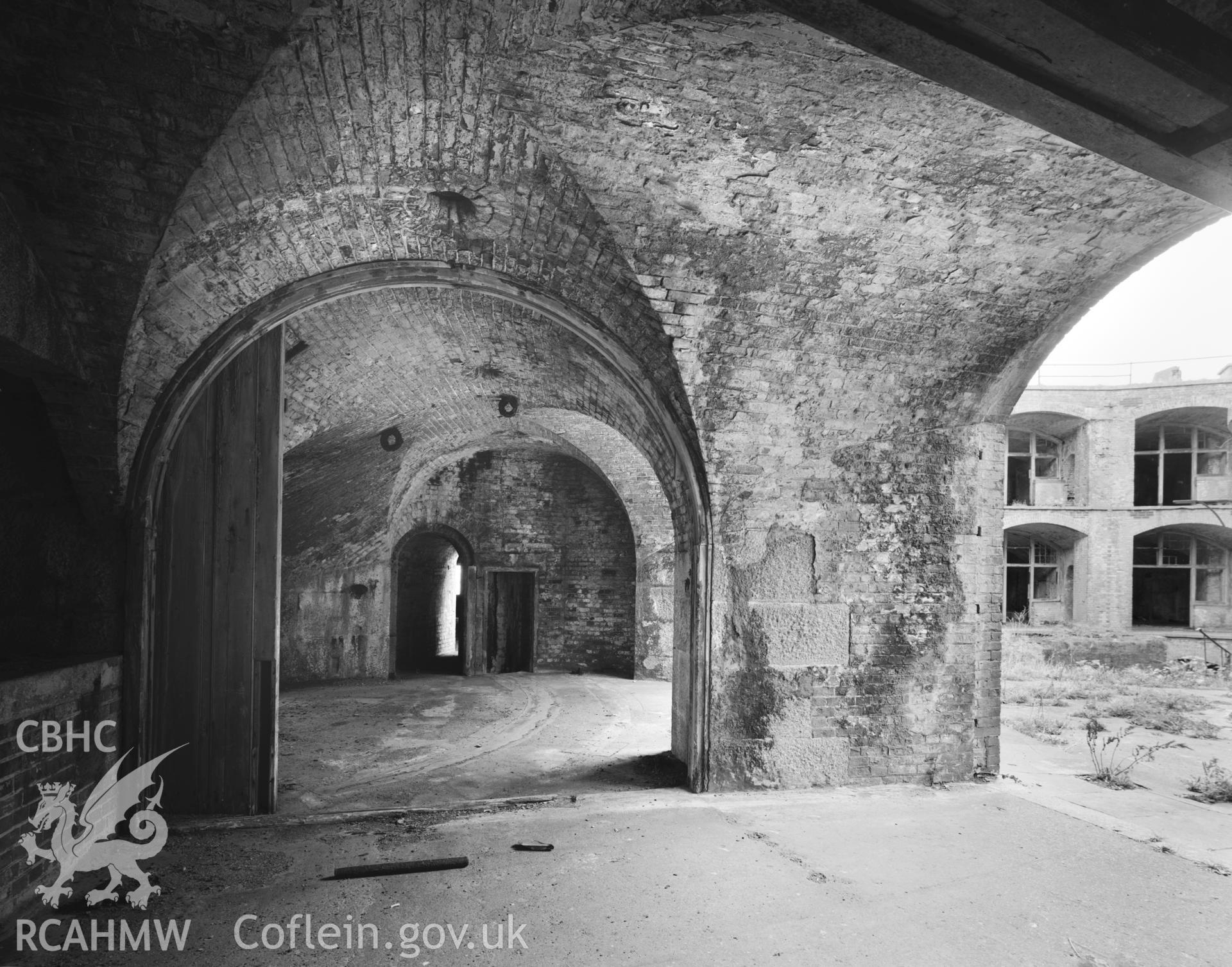 Looking SE along the N lower casemate