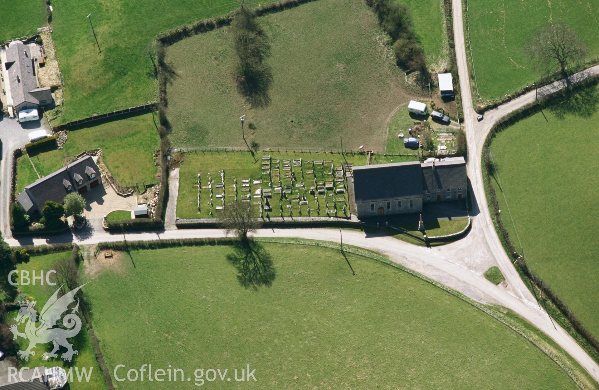 RCAHMW colour oblique aerial photograph of Bethel Chapel. Taken by Toby Driver on 08/04/2003