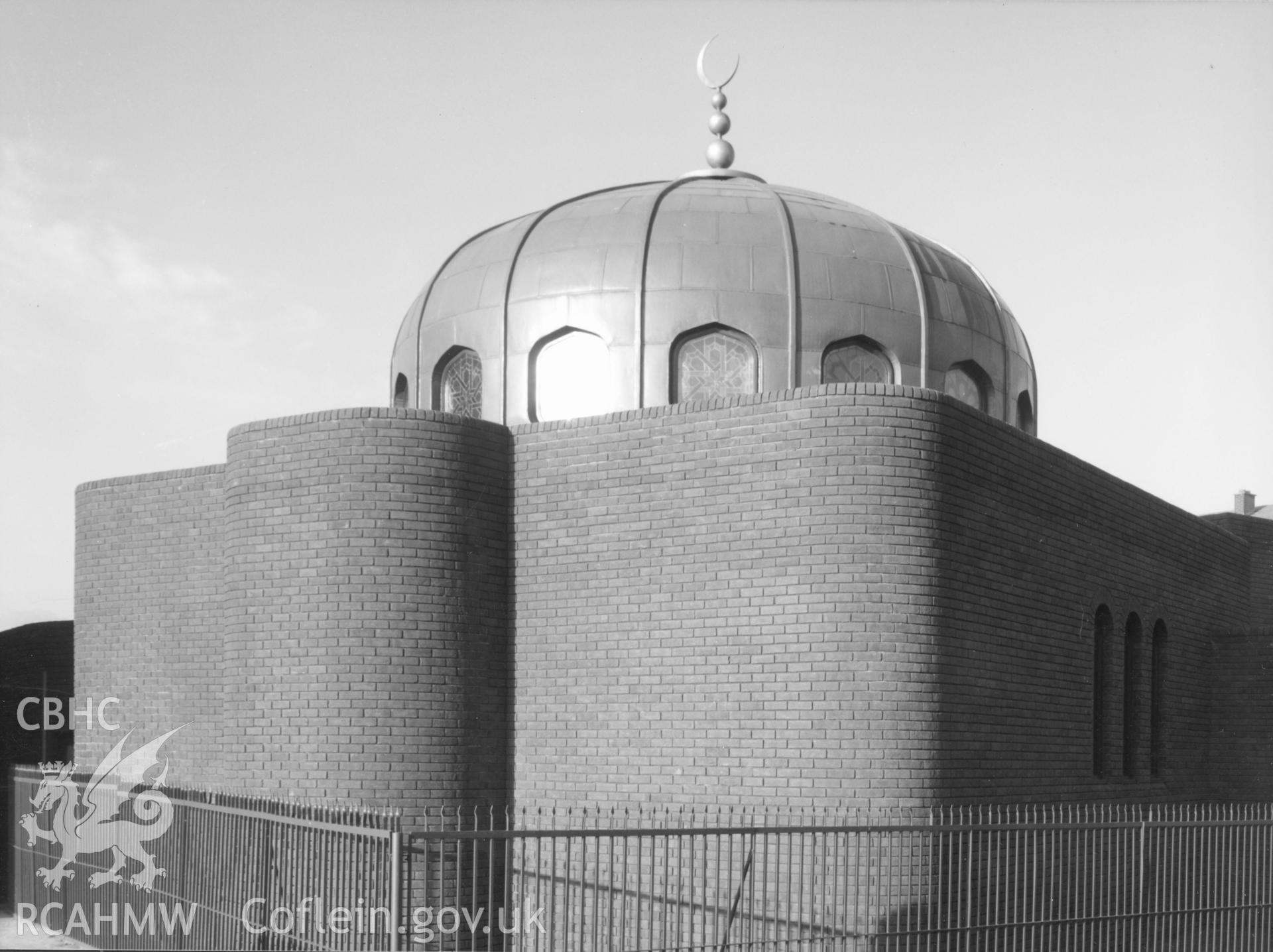 1 b/w print showing the South Wales Islamic Centre, Alice Street, Cardiff, collated by the former Central Office of Information.