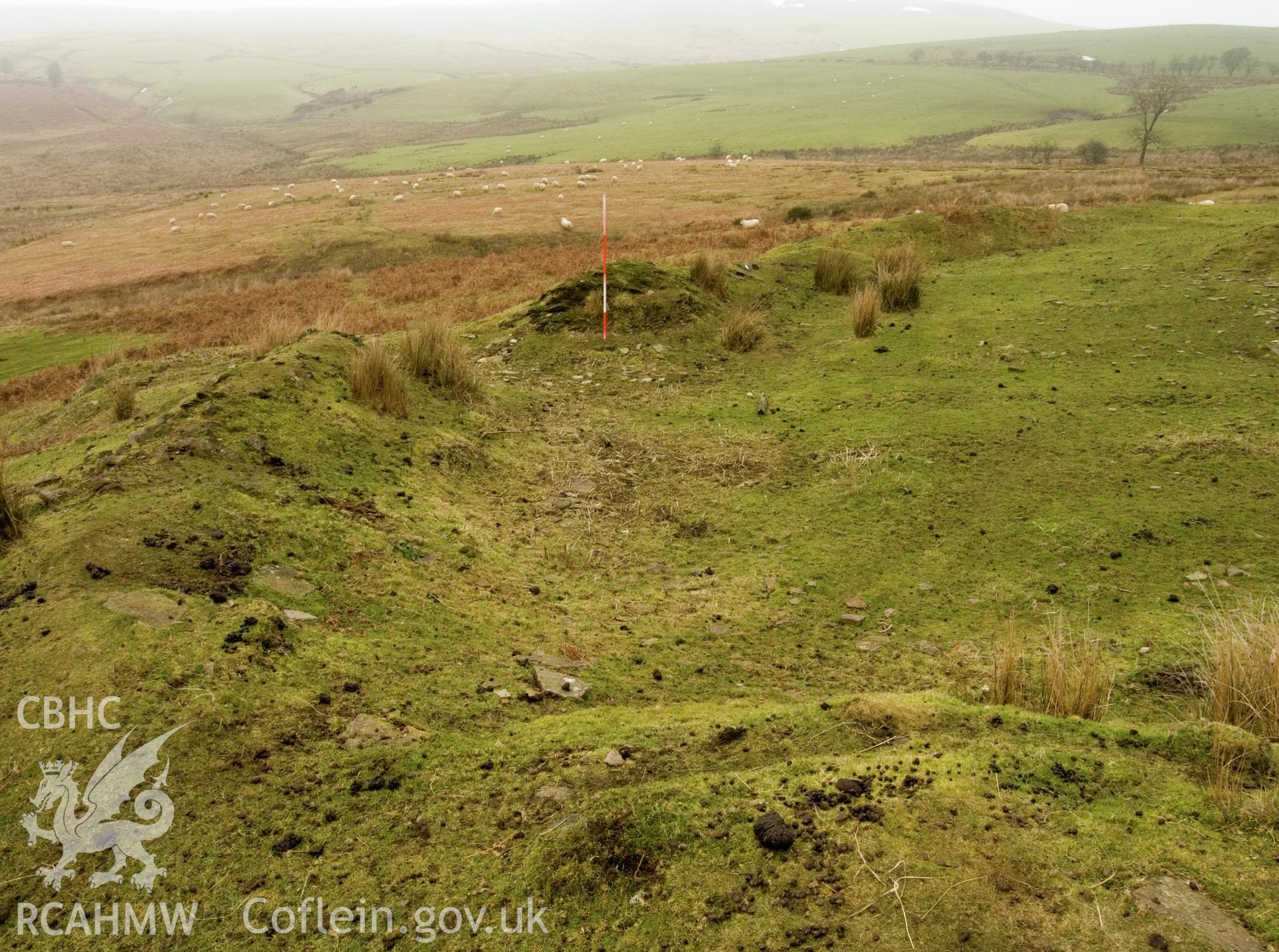 view looking N of modern bank.