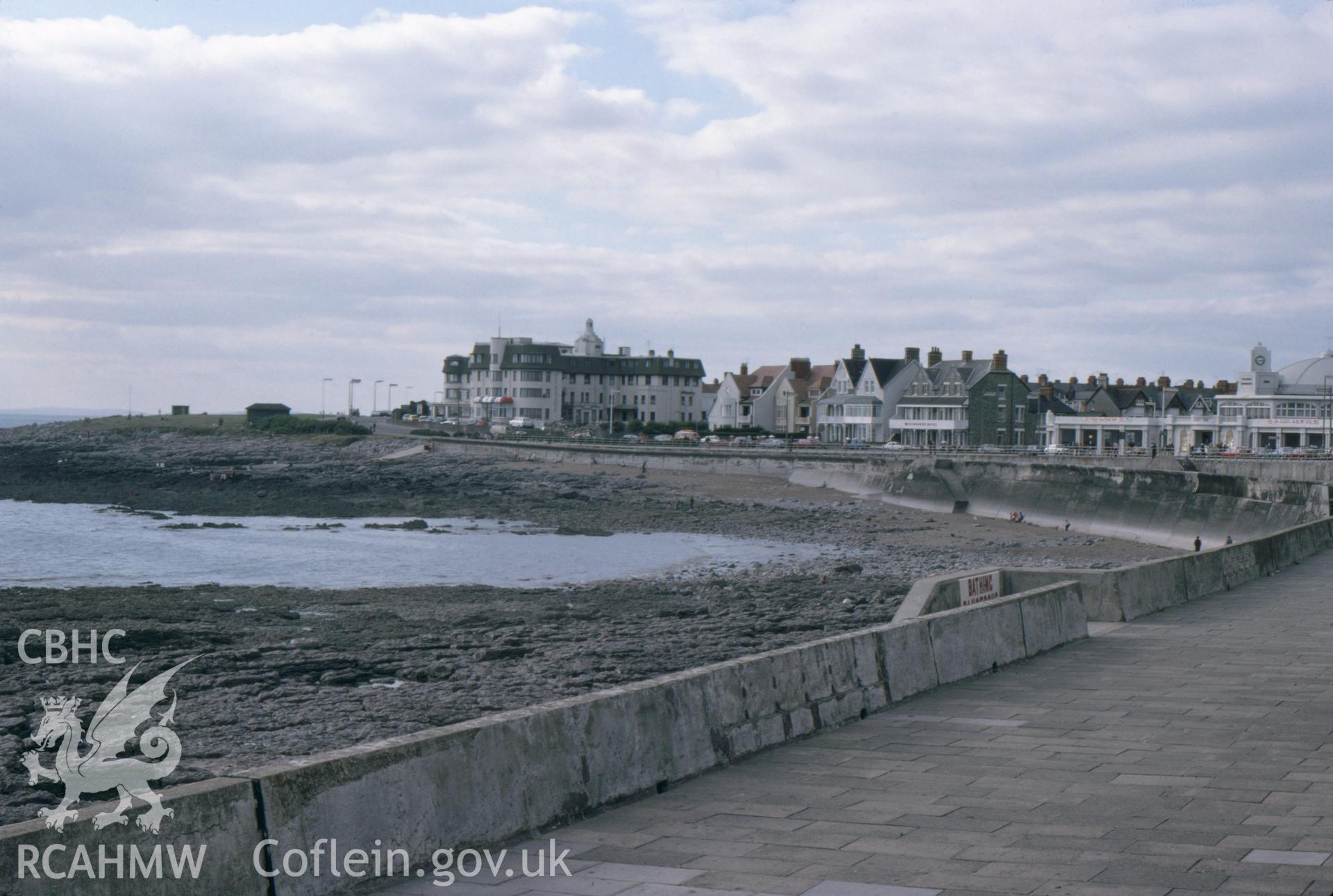 Colour photographic transparency showing view of the Sea Bank Hotel, Porthcawl; collated by the former Central Office of Information.