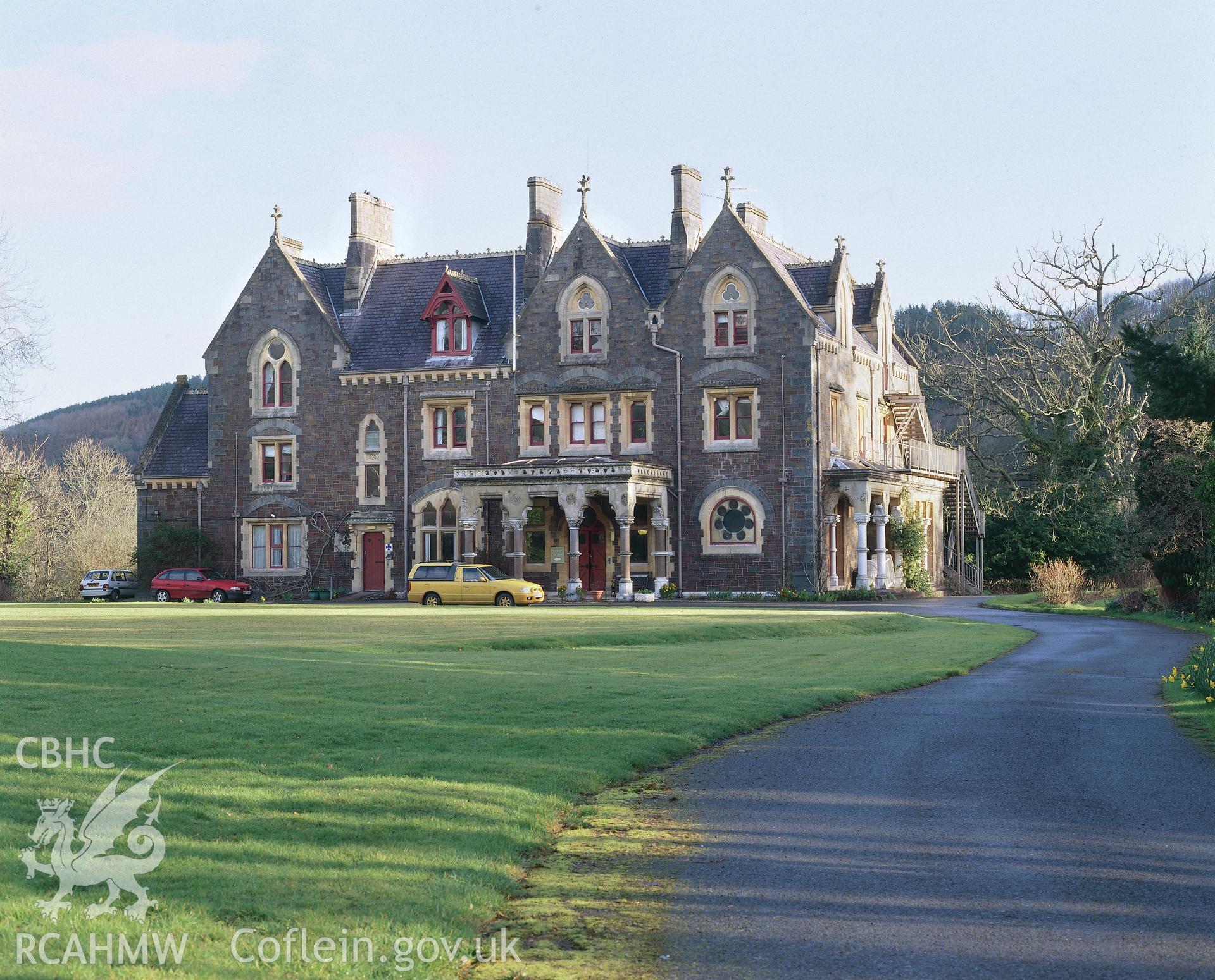 RCAHMW colour transparency showing view of Plas Abermad, Llanilar.