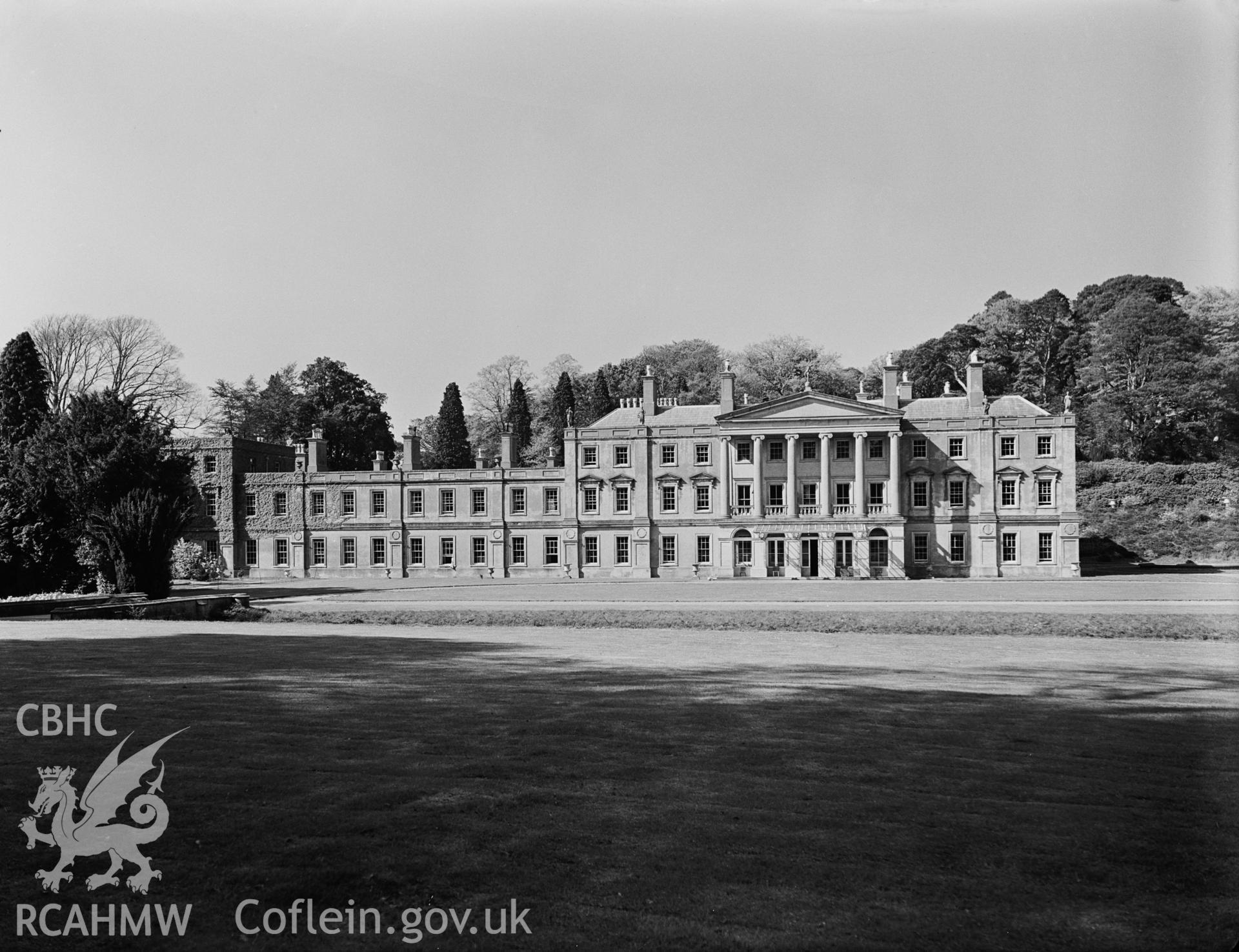 Exterior view of Glynllifon Hall from south
