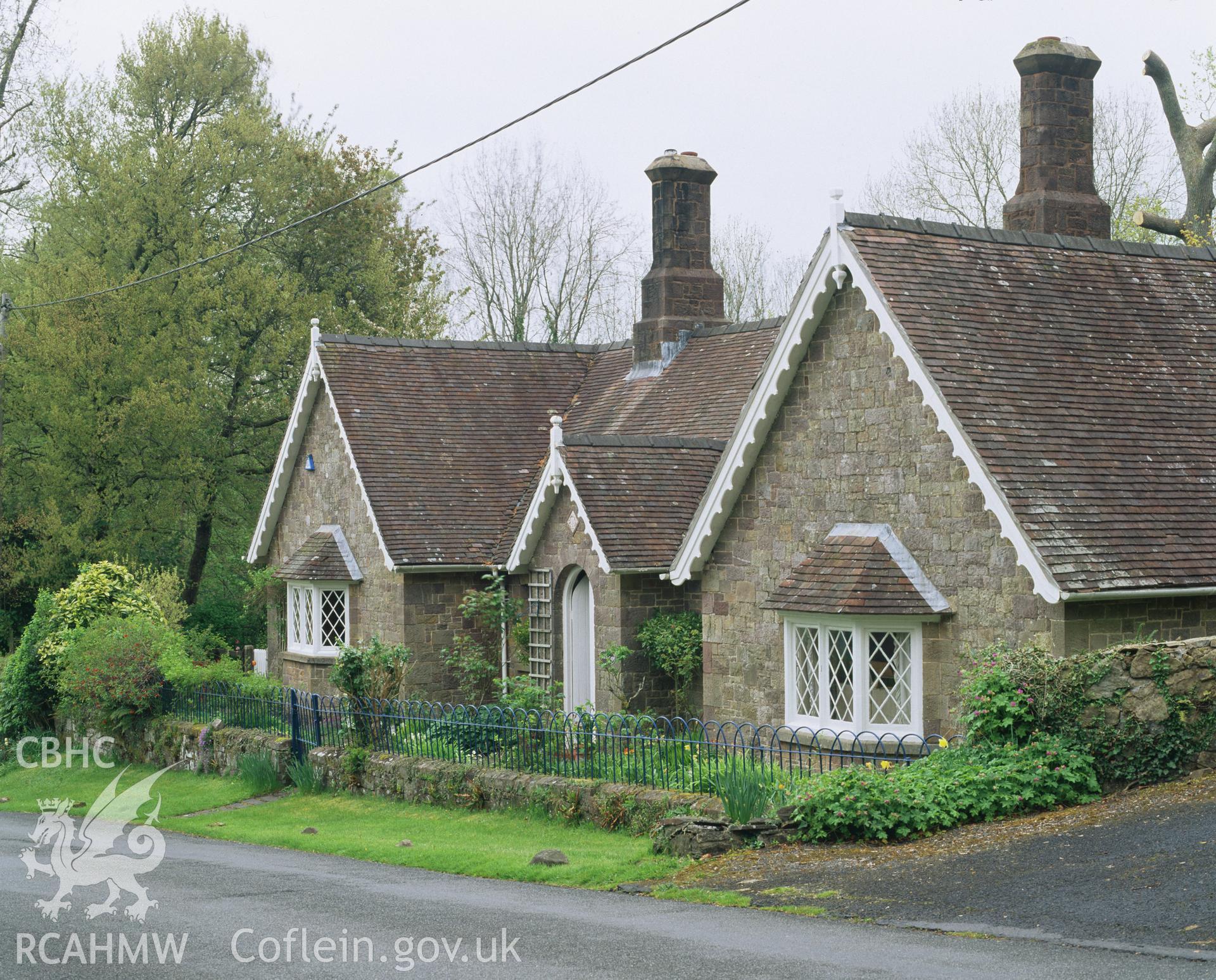 35mm colour slide taken by P. Langhelt showing the rear of Lower Combe Mill, Caerwent, Monmouthshire, part of the A.J. Parkinson collection, undated.