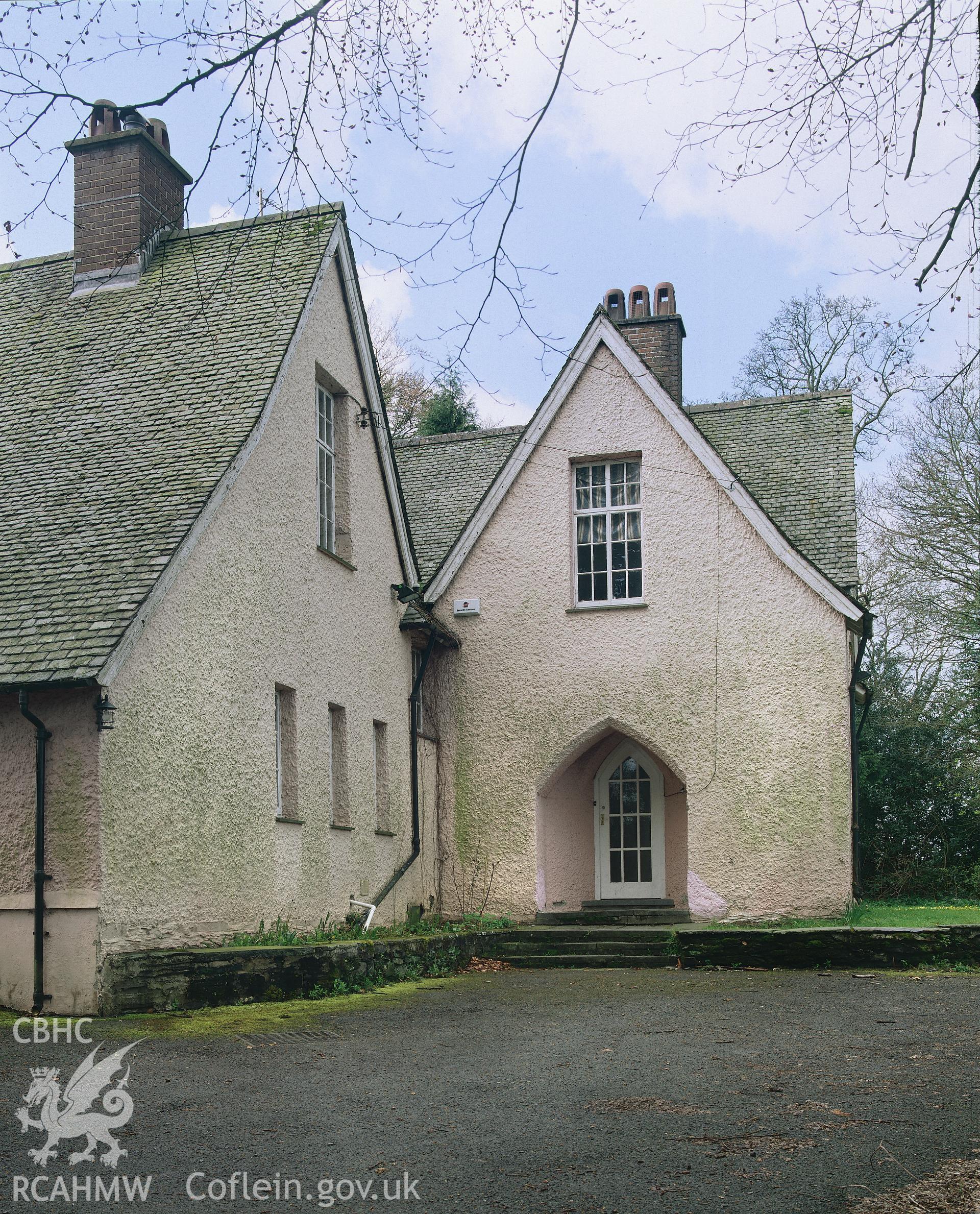 RCAHMW colour transparency showing exterior view of the Vicarage, Llanybydder