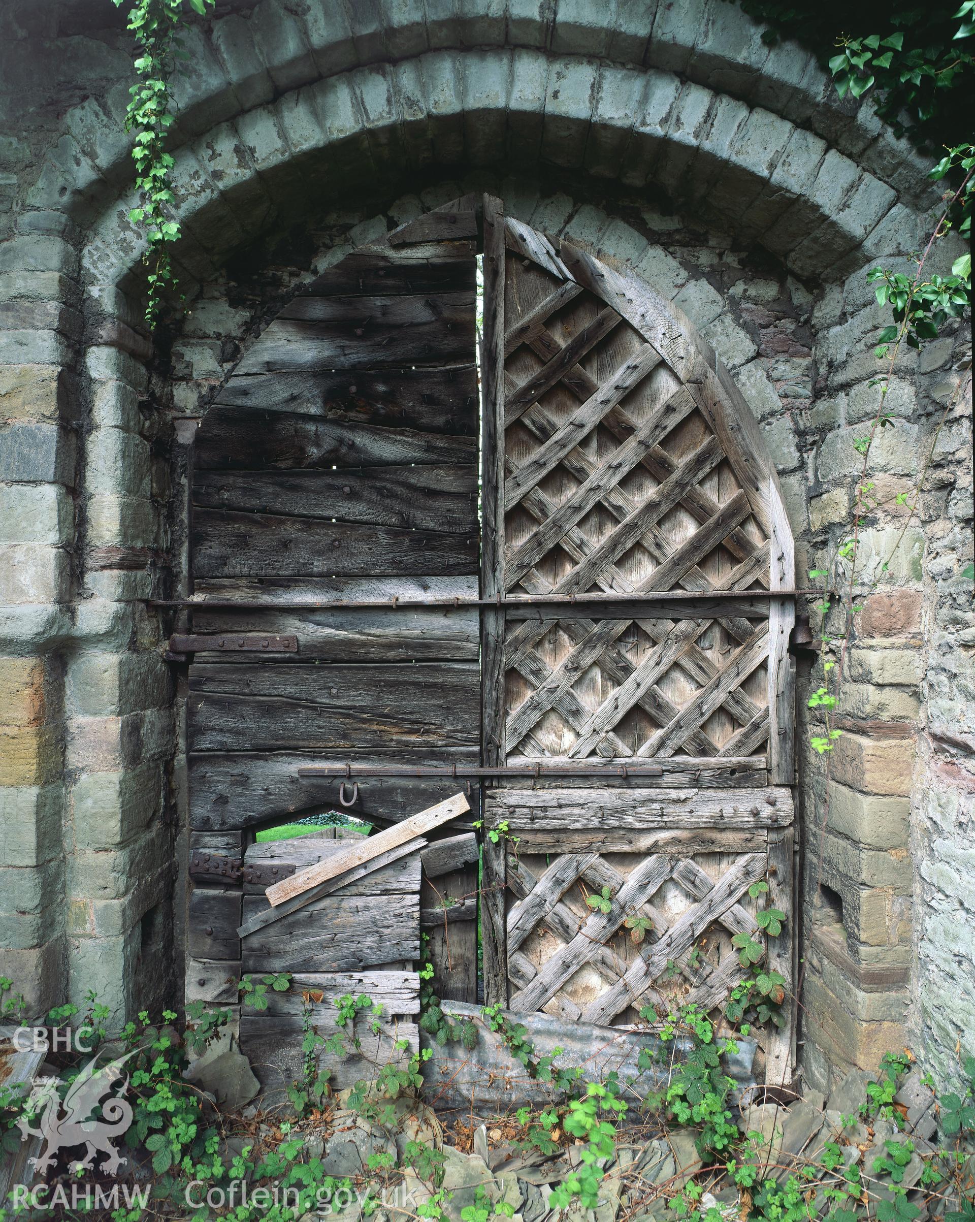 RCAHMW colour transparency showing Hay Castle gateway