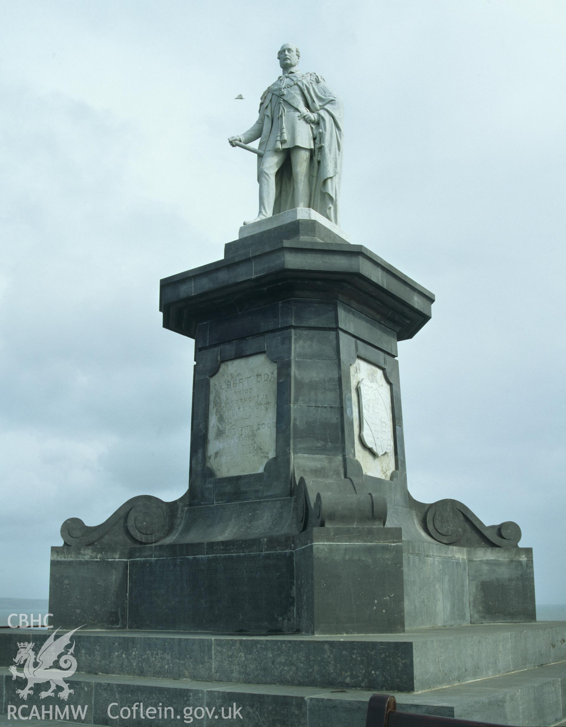RCAHMW colour transparency showing a view of the Albert Memorial, Tenby.